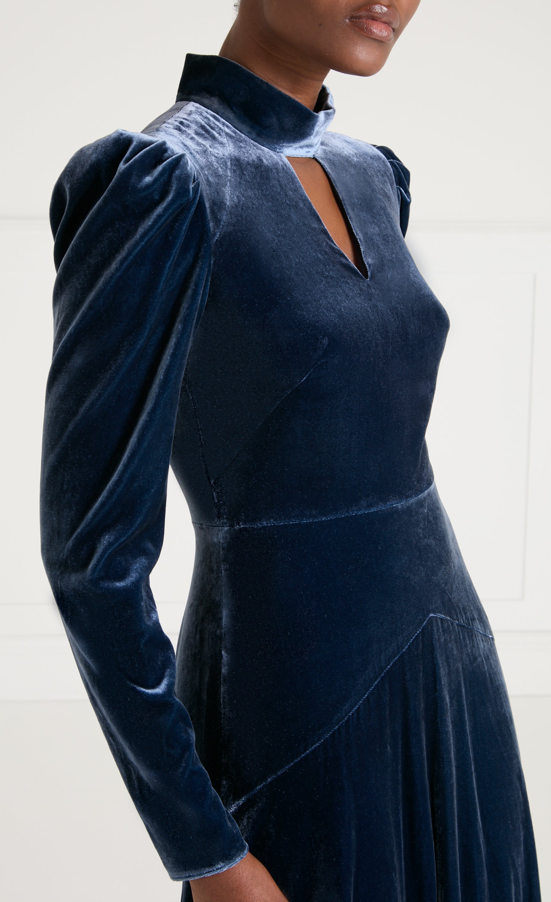 Clarice Split Dress - Slate Blue