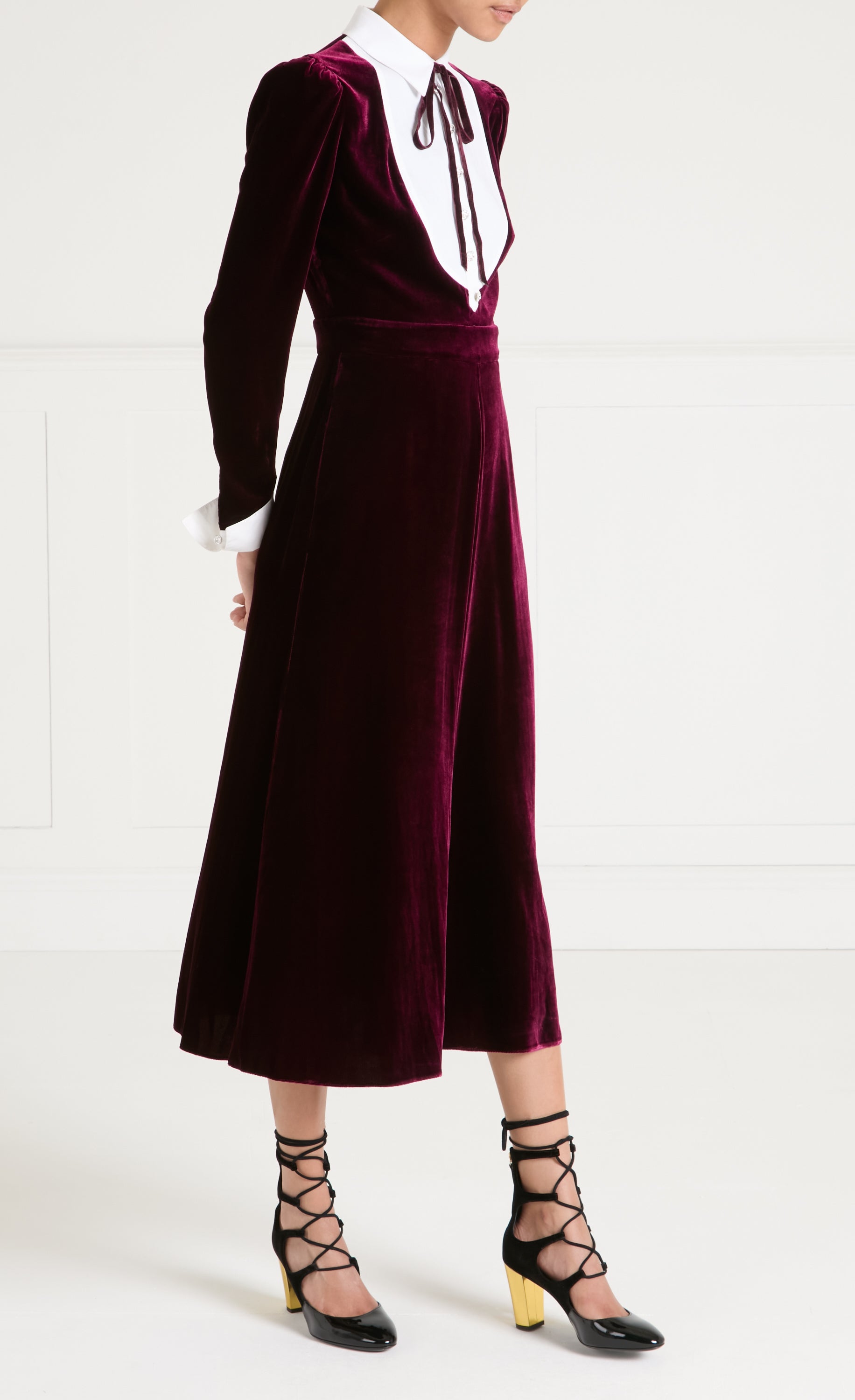 Pompidou Bib Dress - Claret