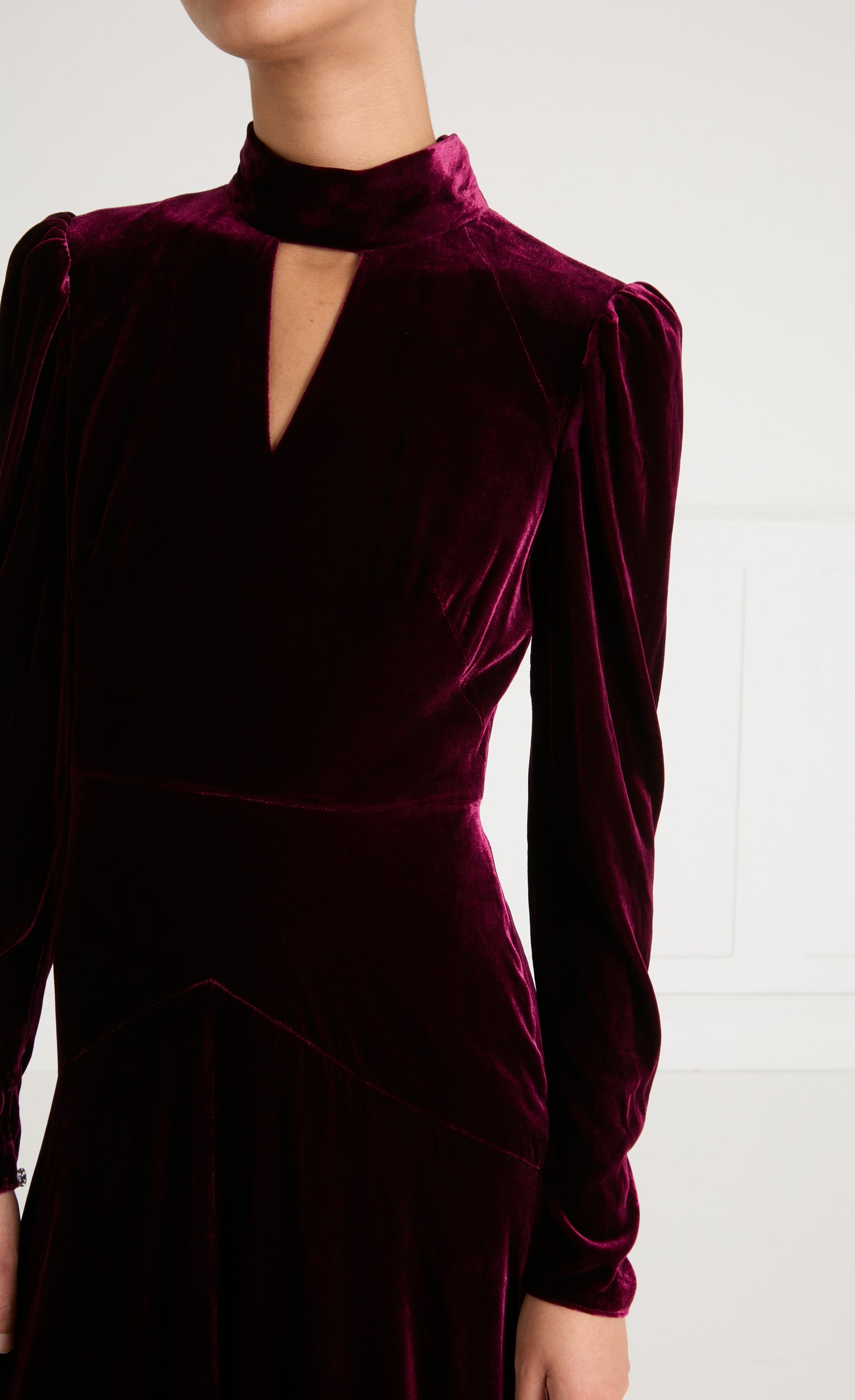 Clarice Split Dress - Claret