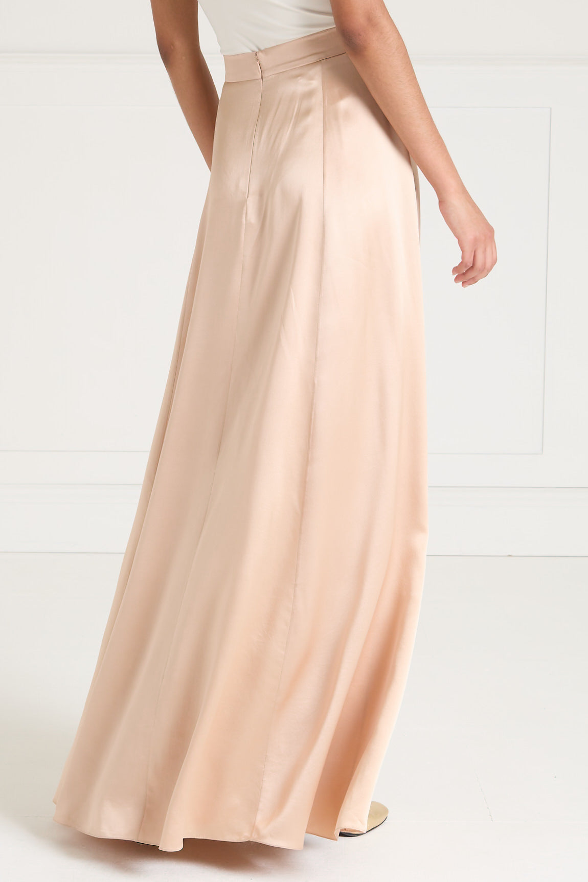 Amerie Satin Skirt - Champagne