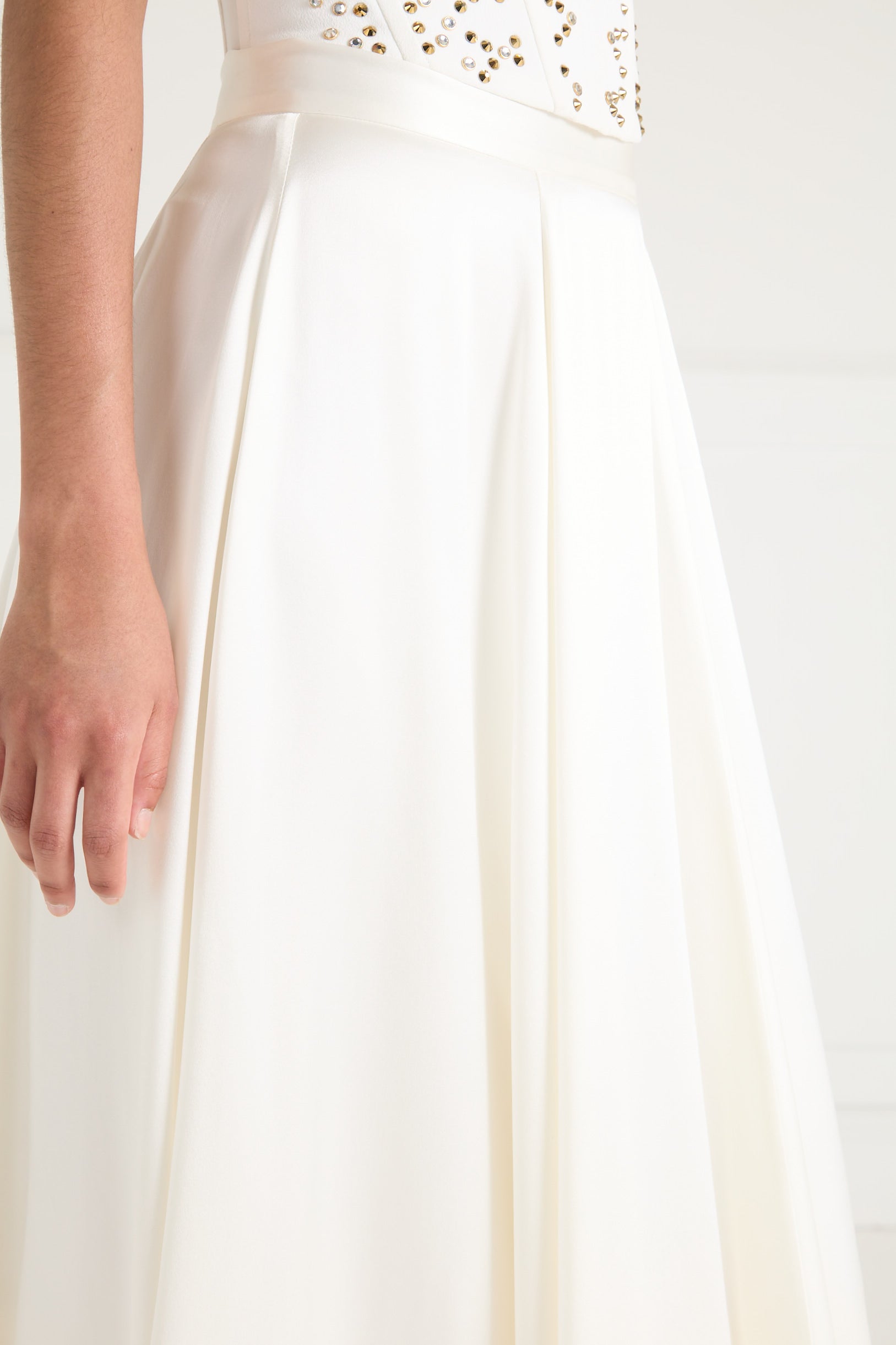 Amerie Satin Skirt - Ivory