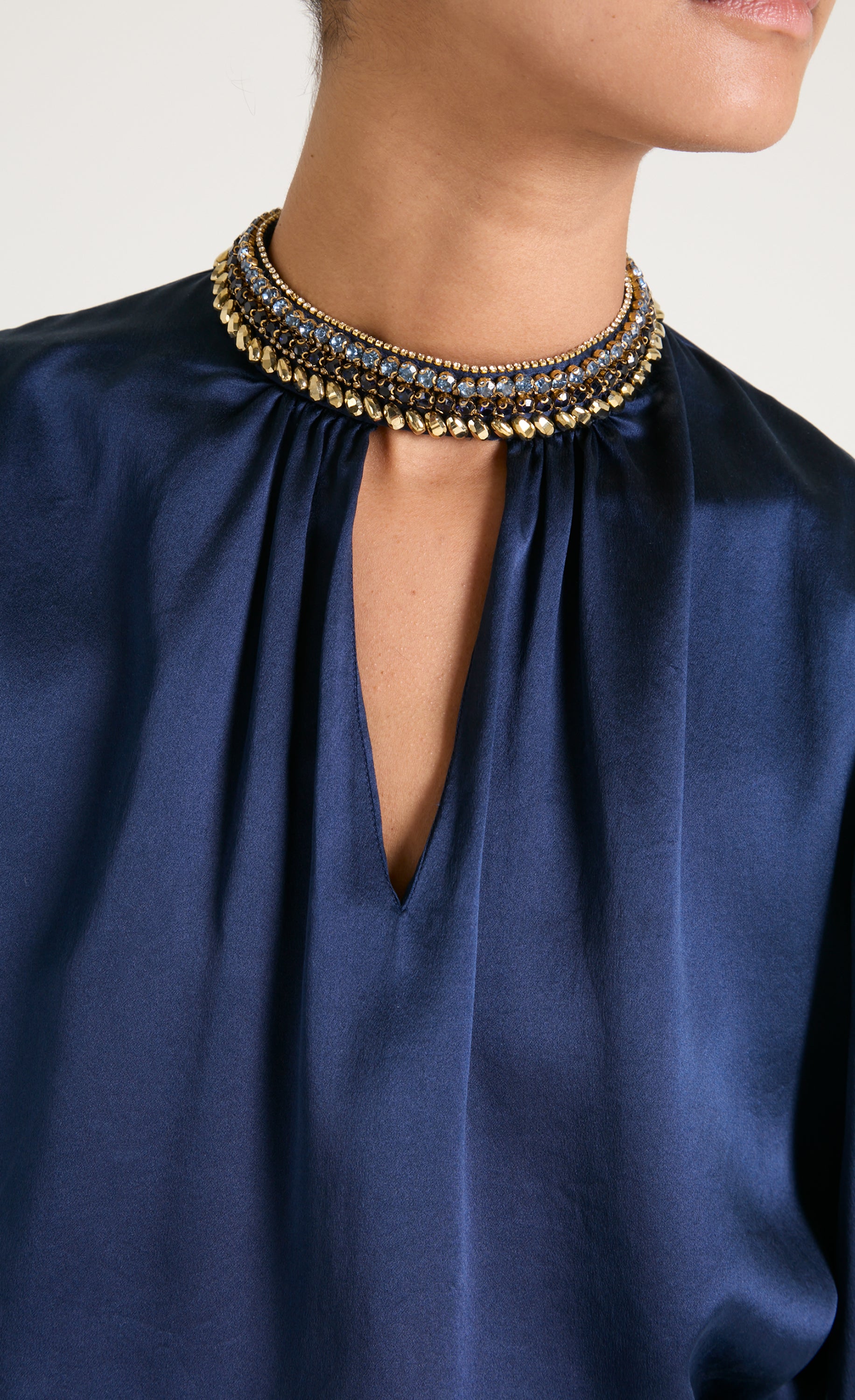 Beatrice Blouse - Sapphire Blue