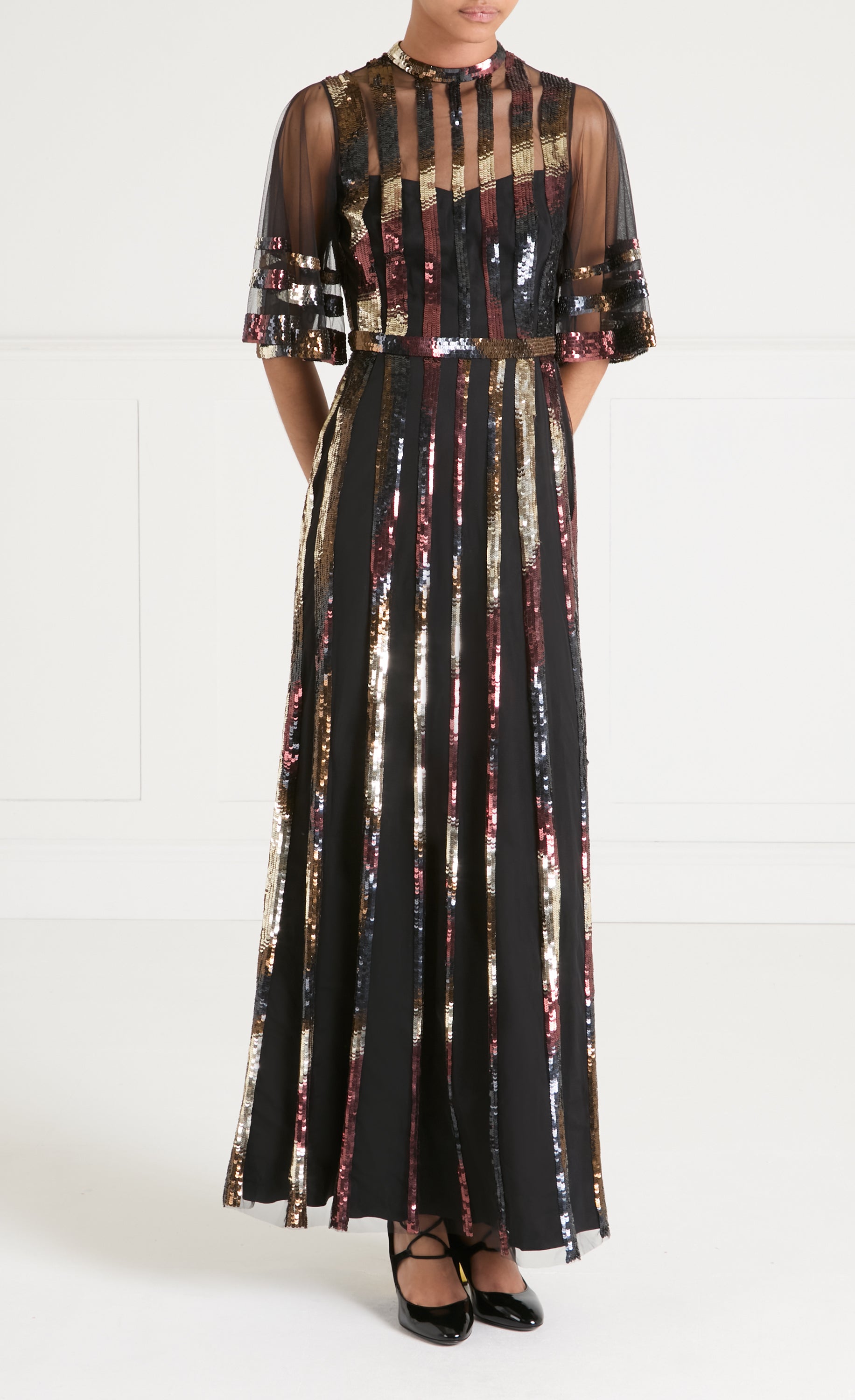 Dusty Gown - Black & Copper