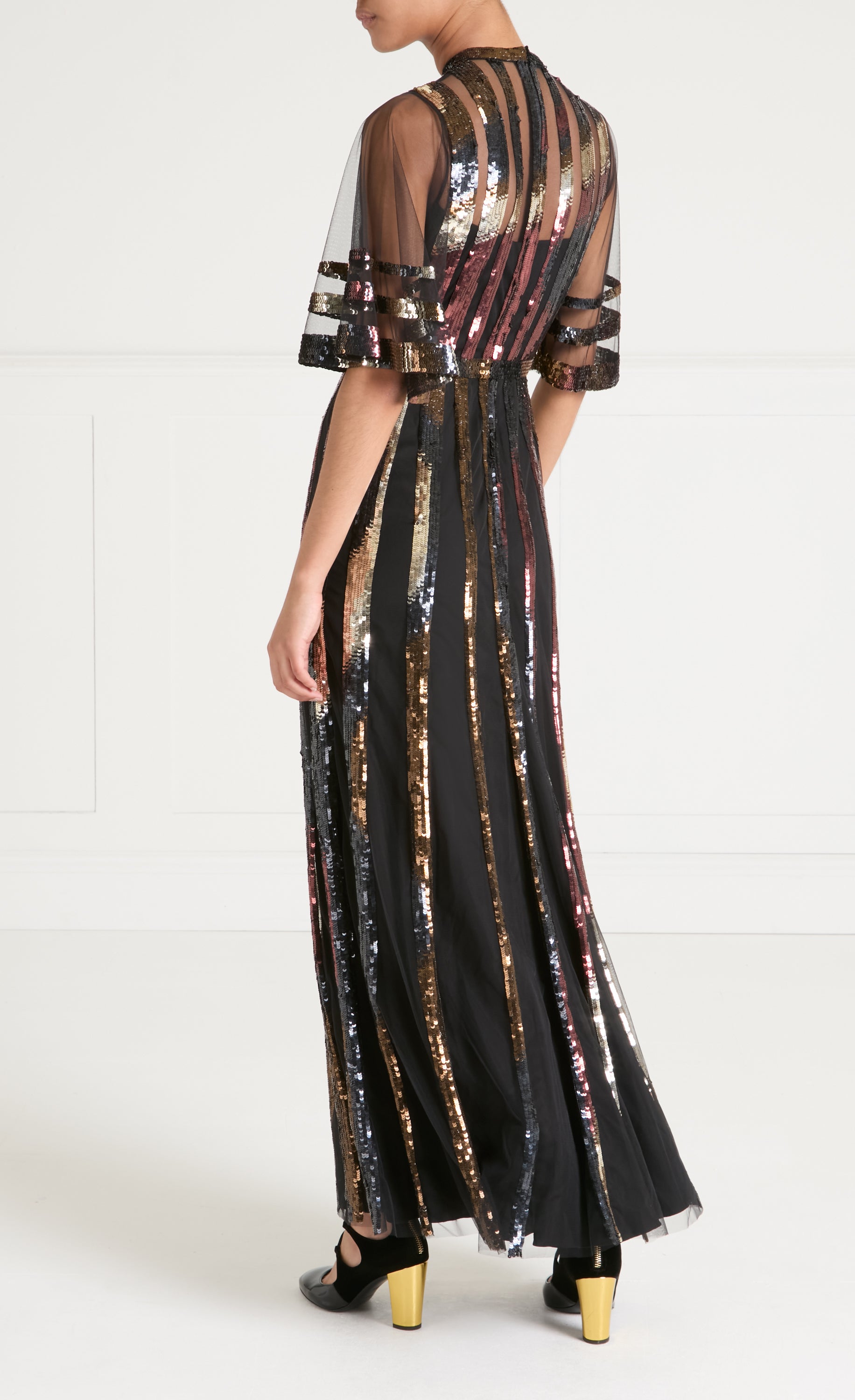 Dusty Gown - Black & Copper