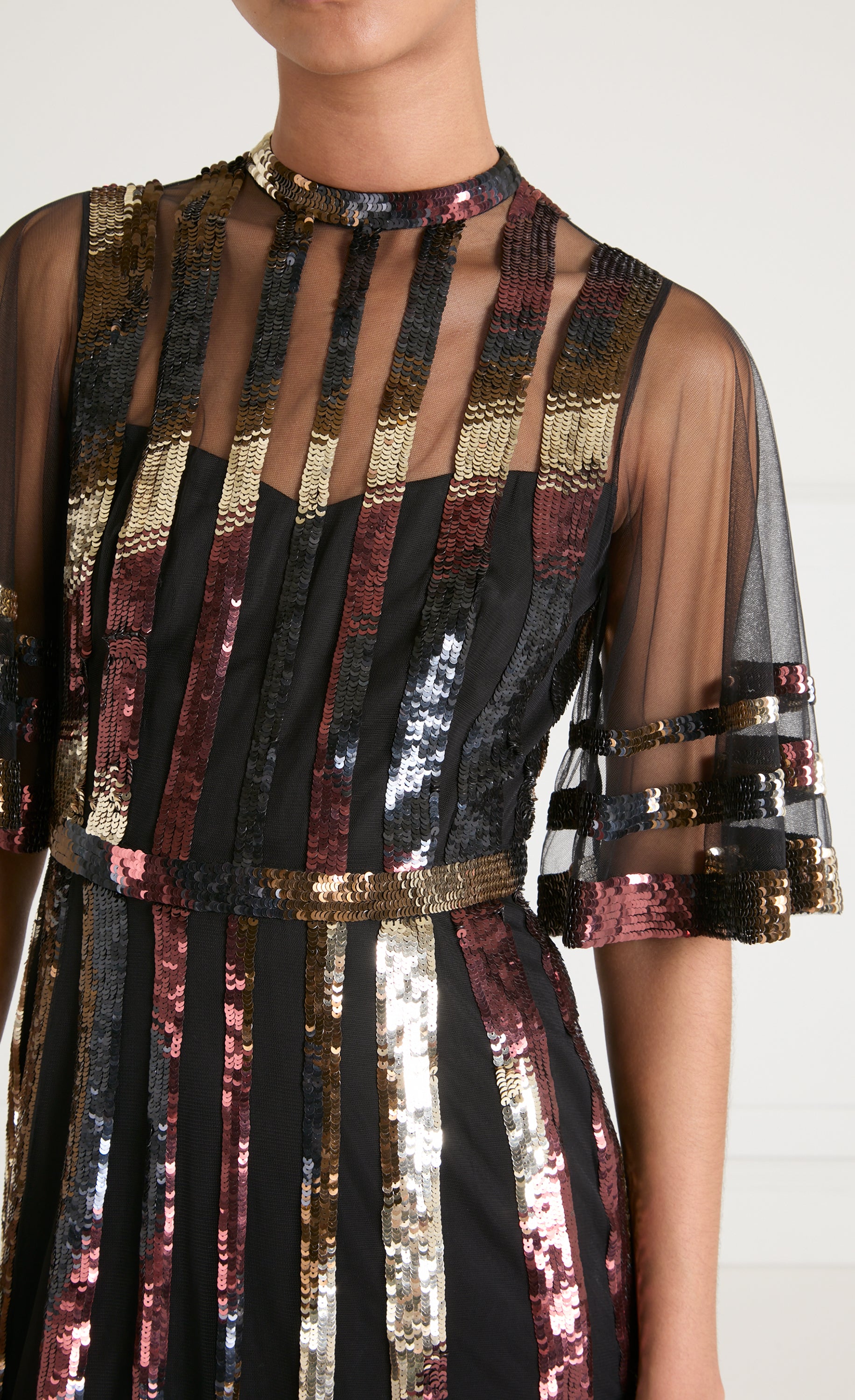 Dusty Gown - Black & Copper