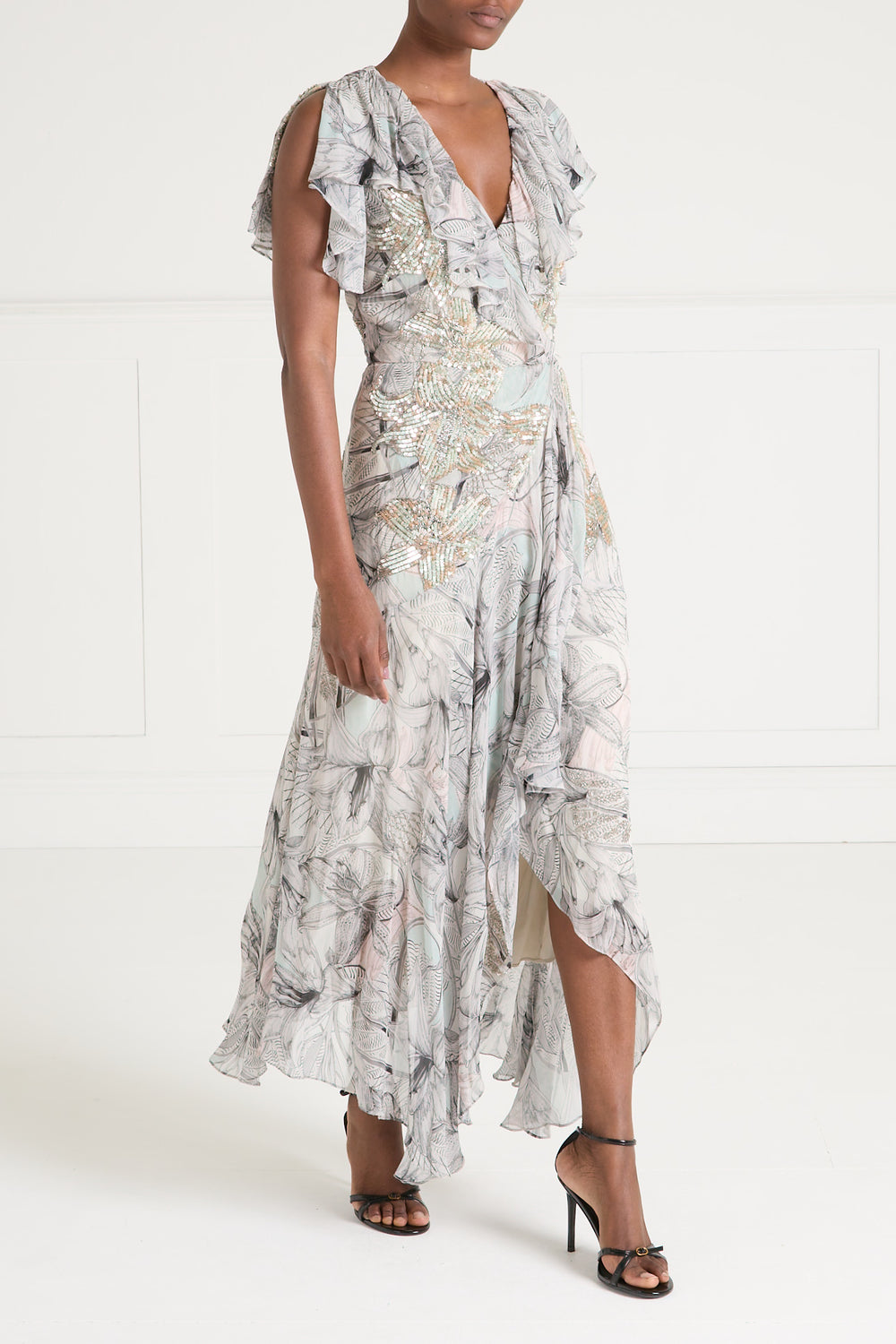 Nerissa Wrap Dress - Jade Green