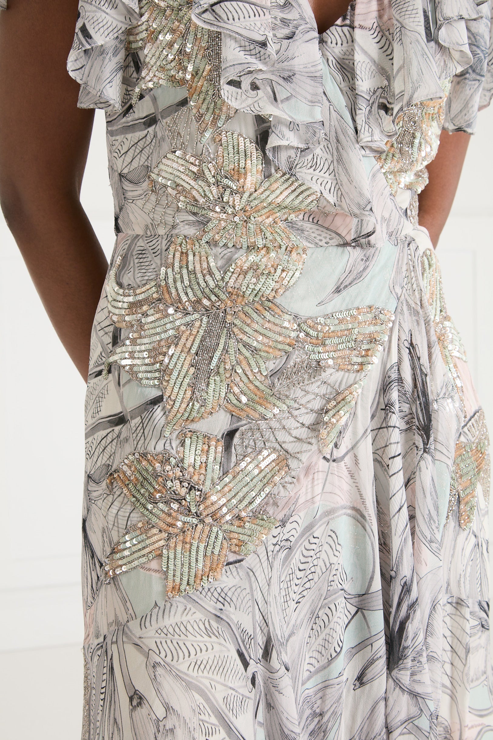 Nerissa Wrap Dress - Jade Green