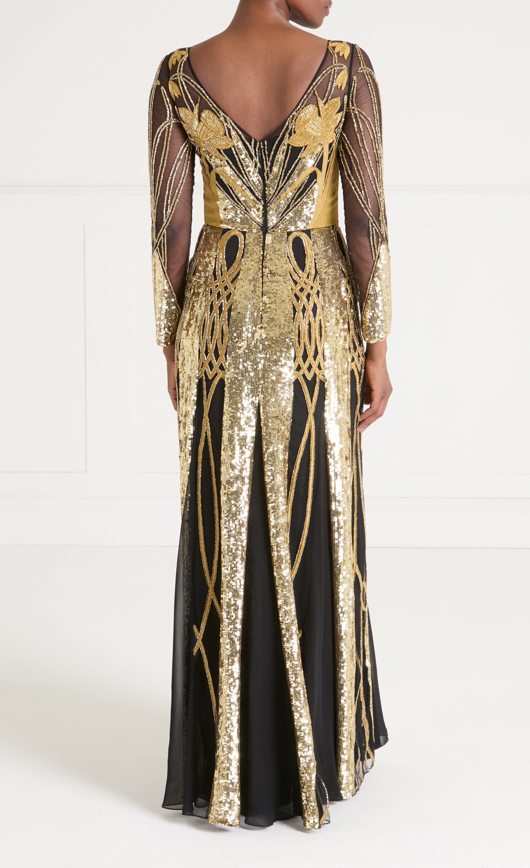 Perseus Tattoo Dress - Gold Mix