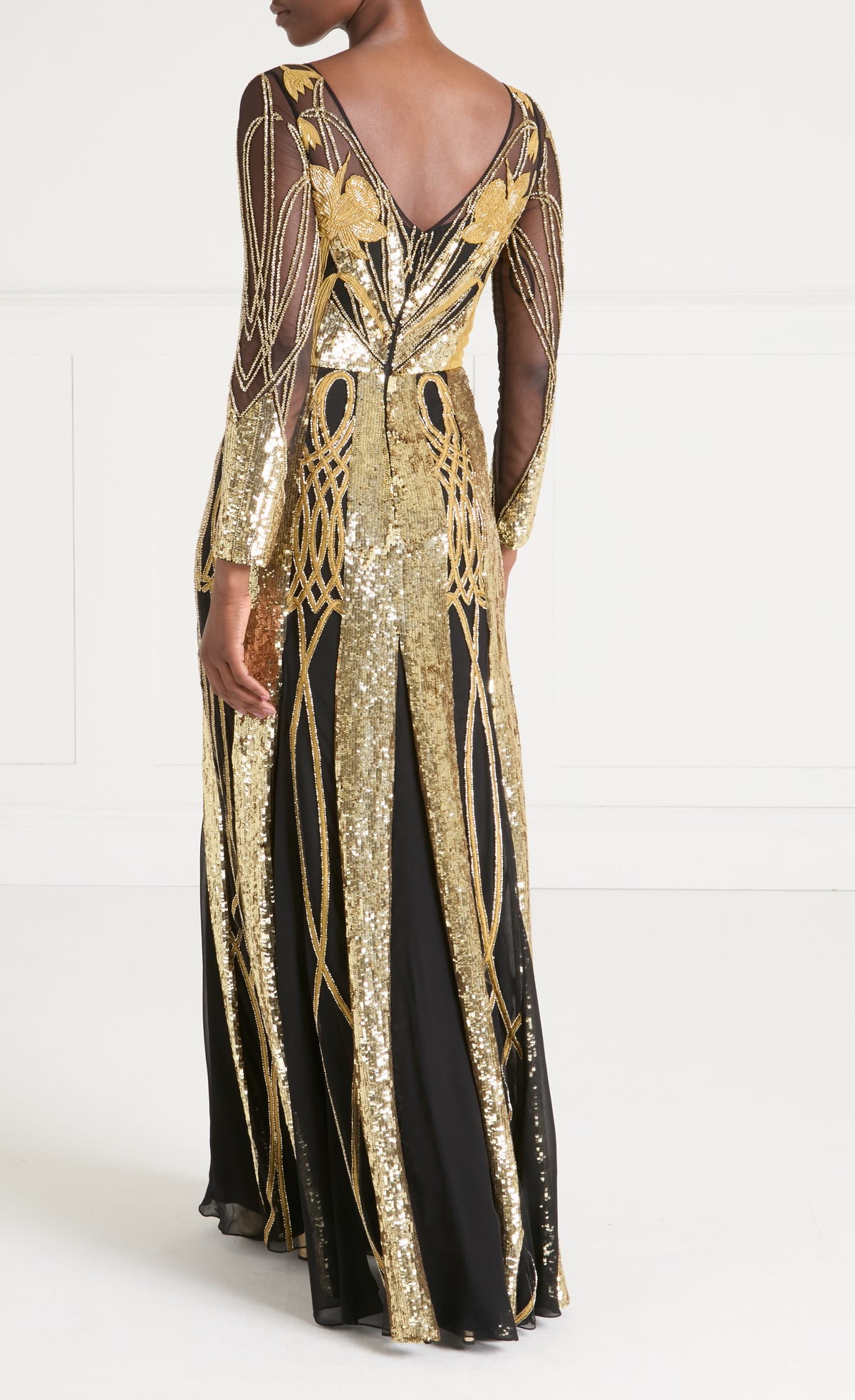 Perseus Tattoo Dress - Gold Mix