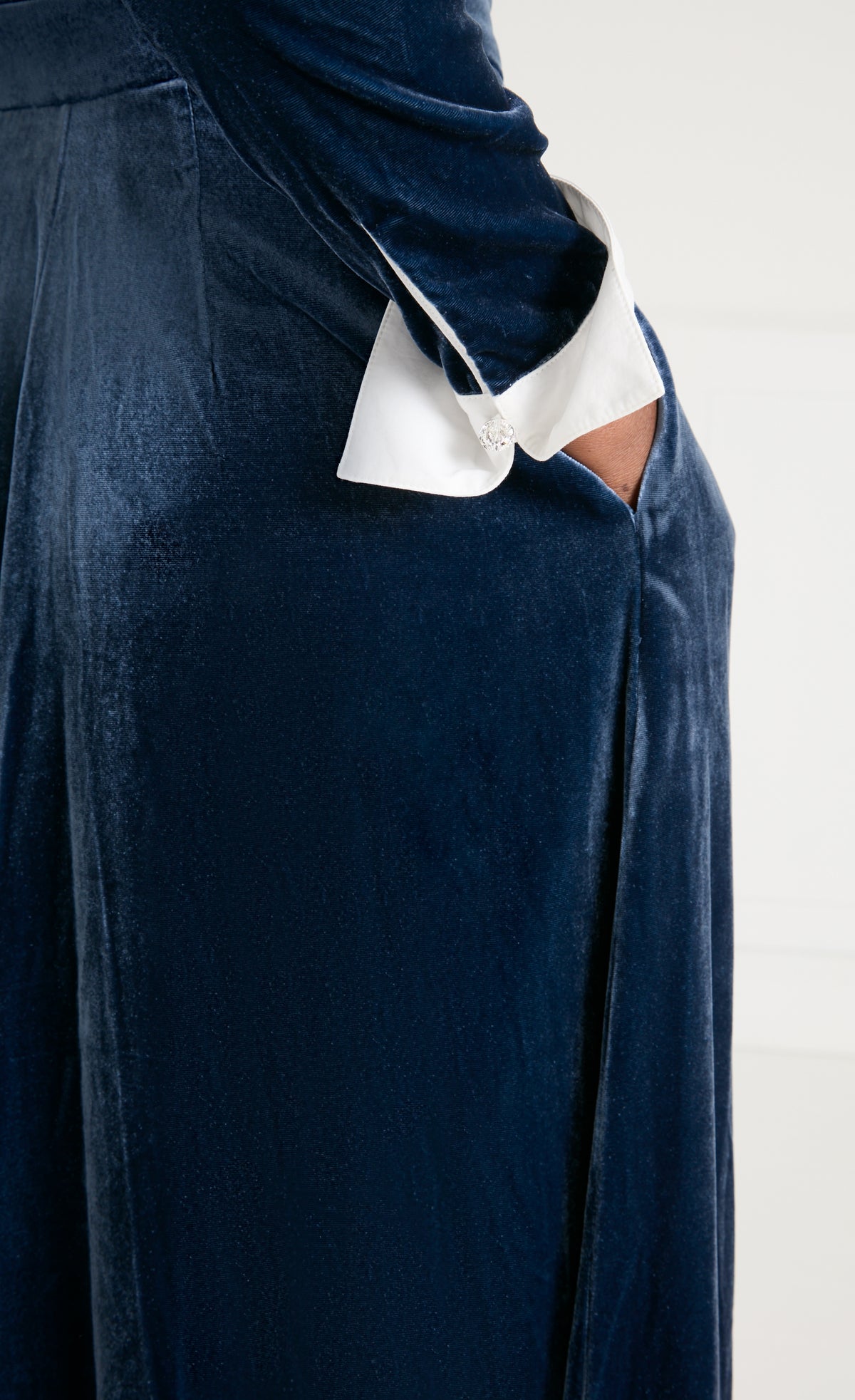 Pompidou Bib Dress - Slate Blue