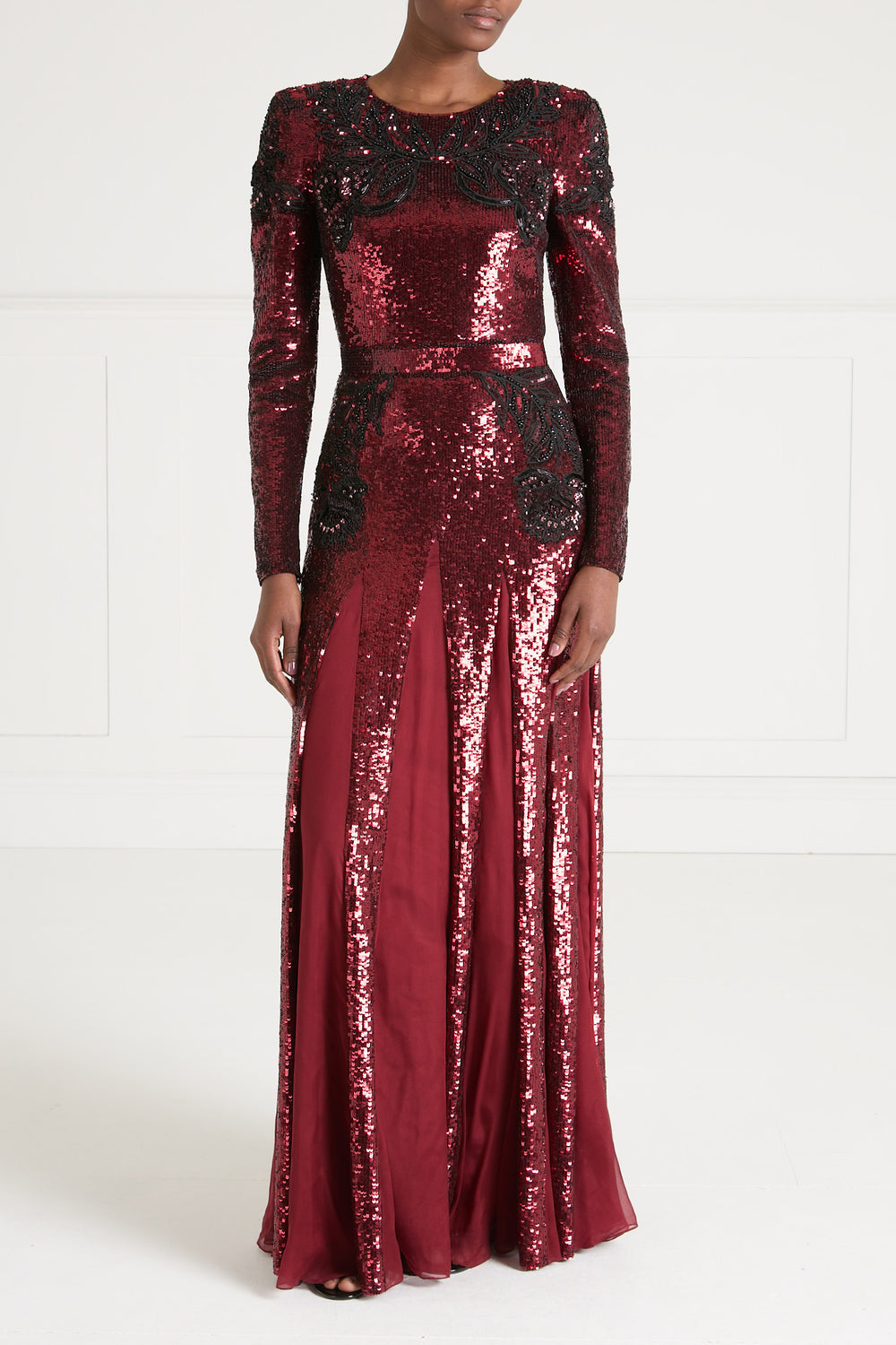Porta Sleeved Gown - Claret