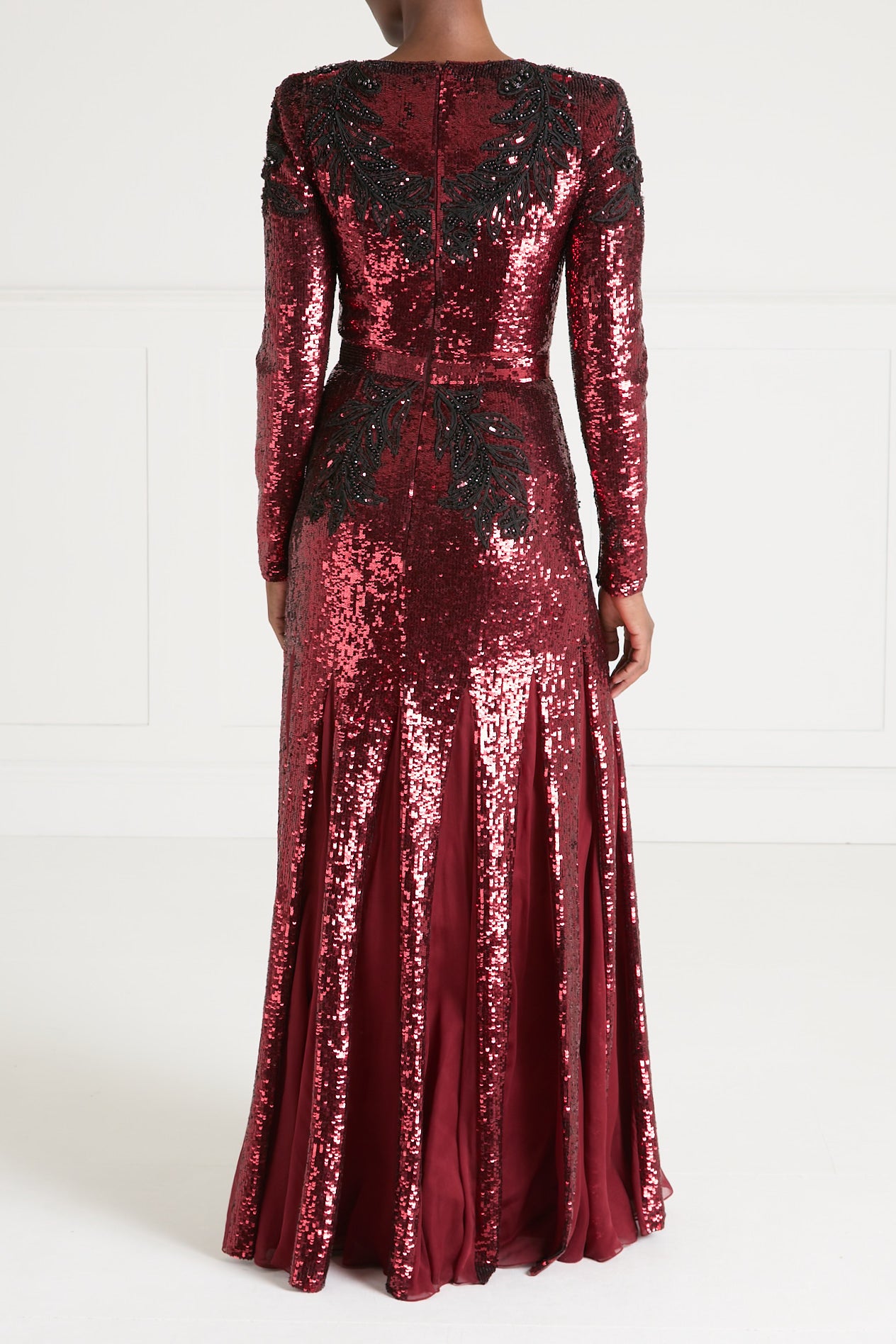 Porta Sleeved Gown - Claret