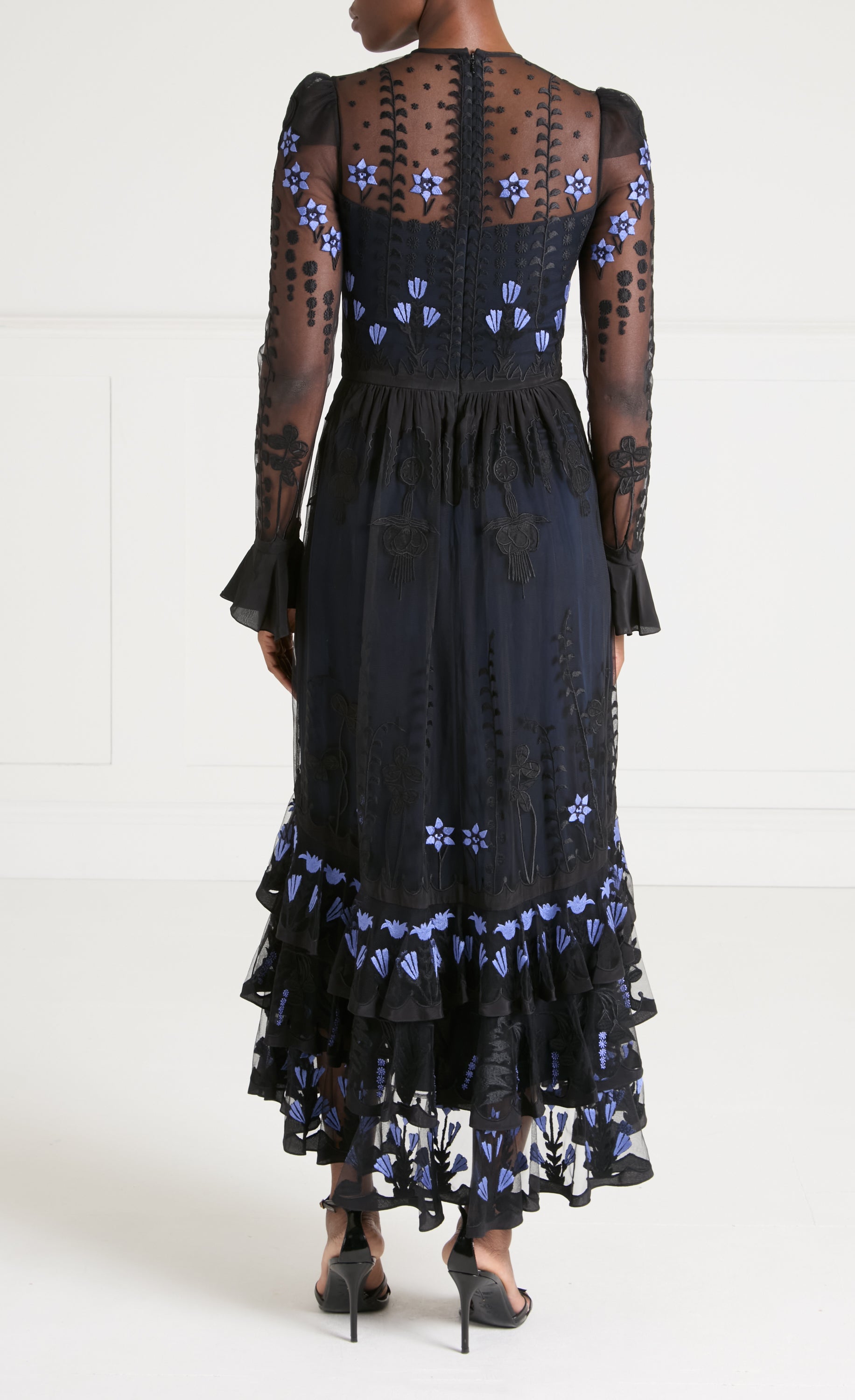 Florette Sleeved Dress - Sapphire Blue