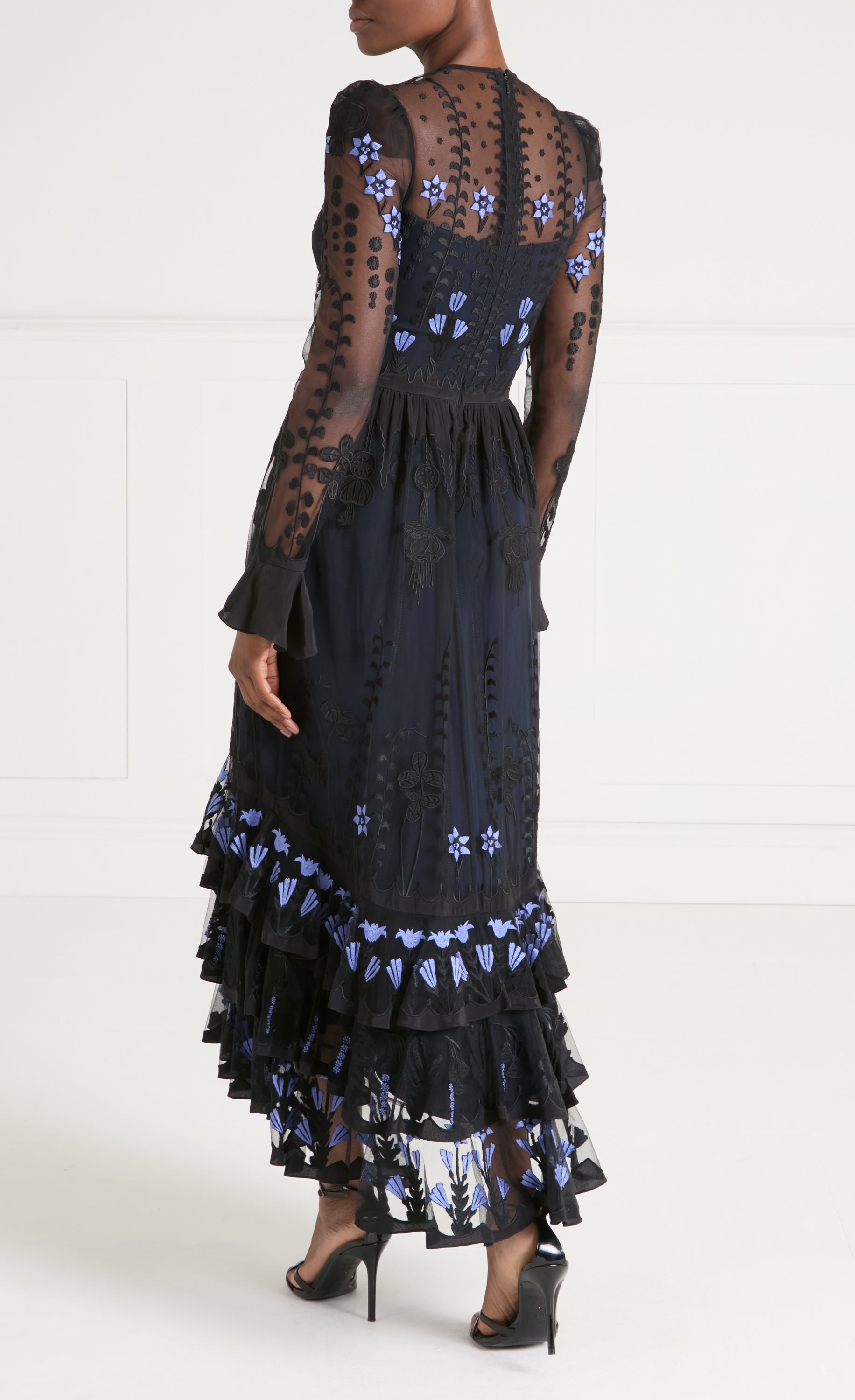 Florette Sleeved Dress - Sapphire Blue