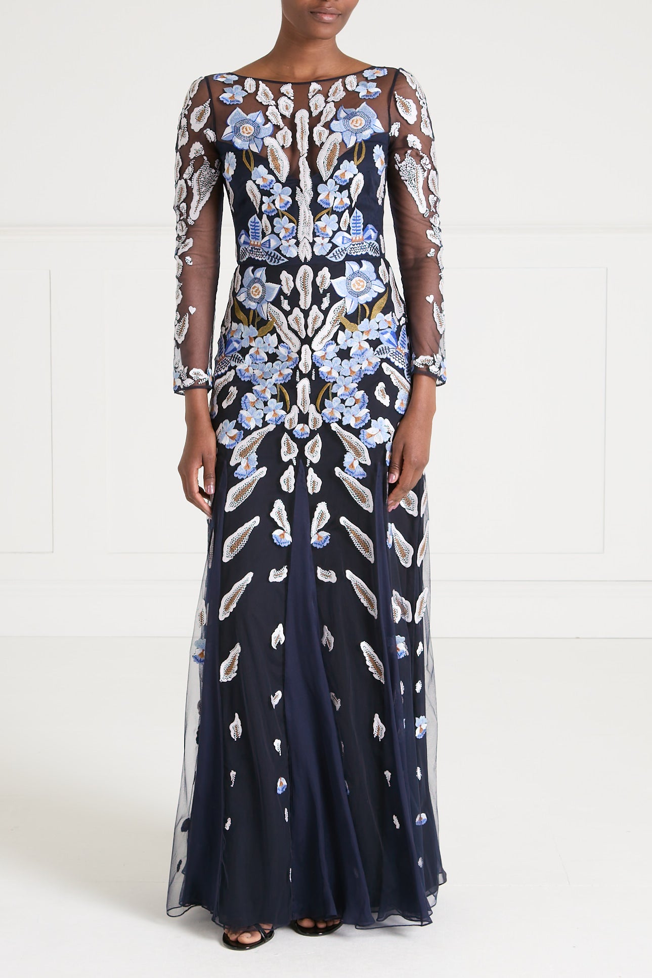 Pardus Sleeved Gown - Midnight