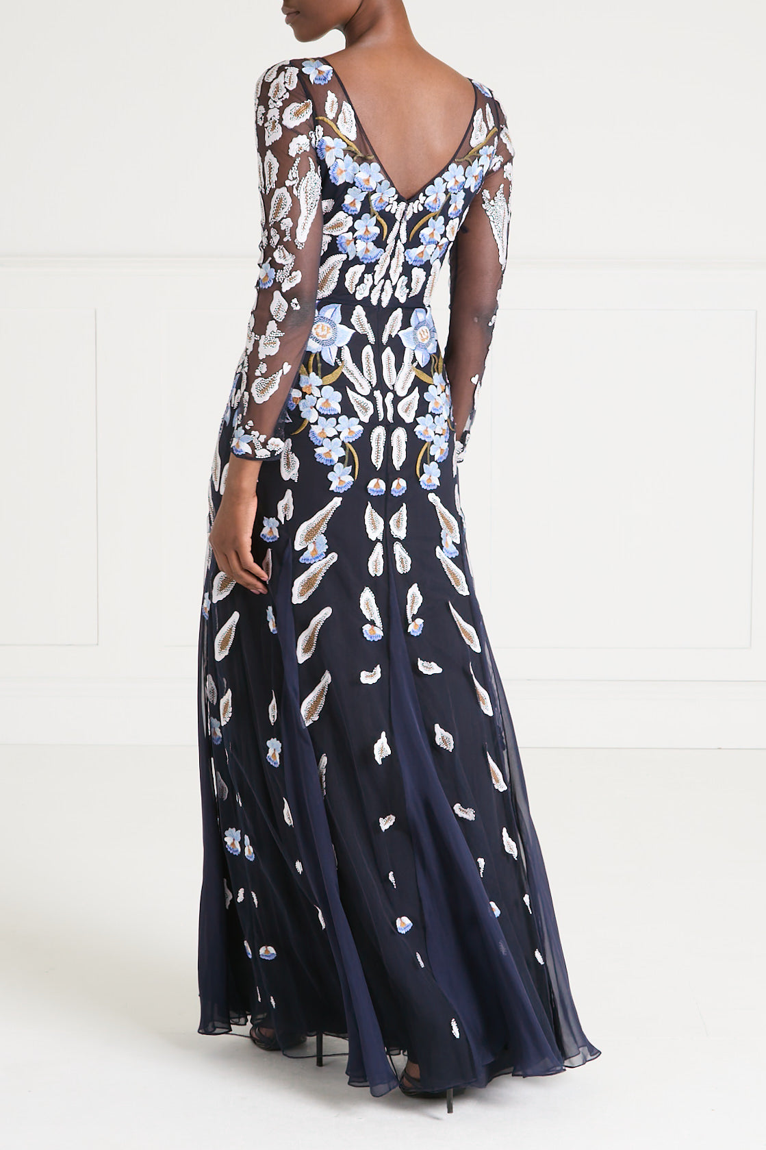 Pardus Sleeved Gown - Midnight