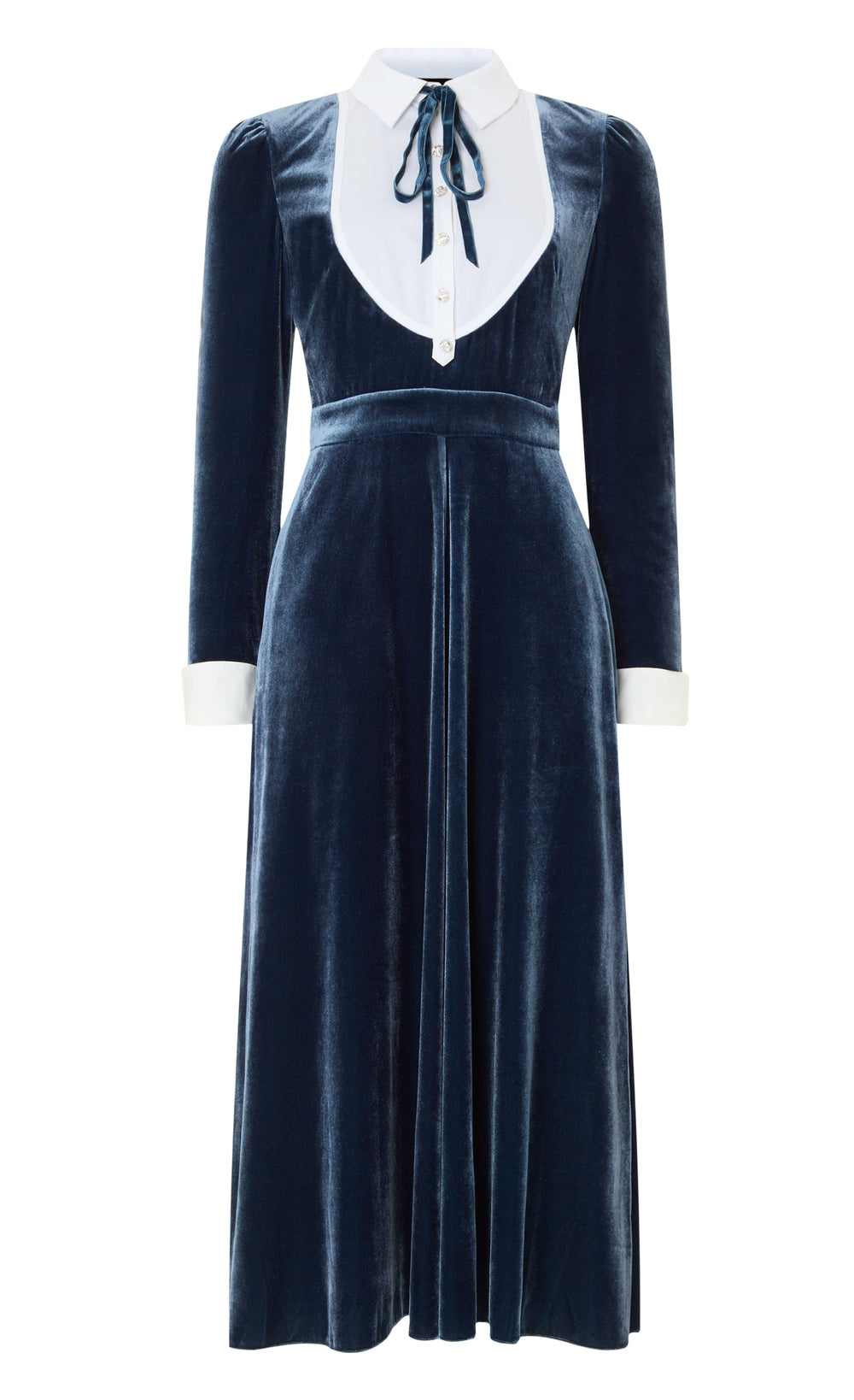 Pompidou Bib Dress - Slate Blue