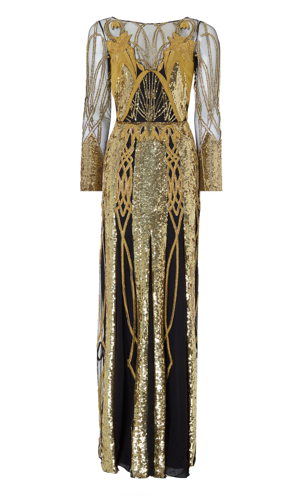 Perseus Tattoo Dress - Gold Mix
