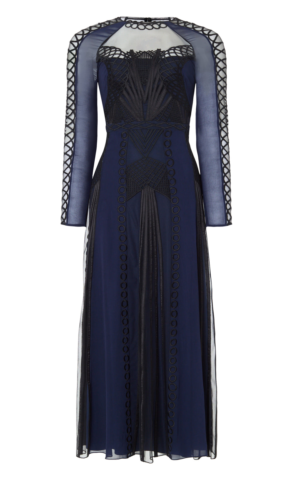 Ariel Sleeved Dress - Sapphire Blue