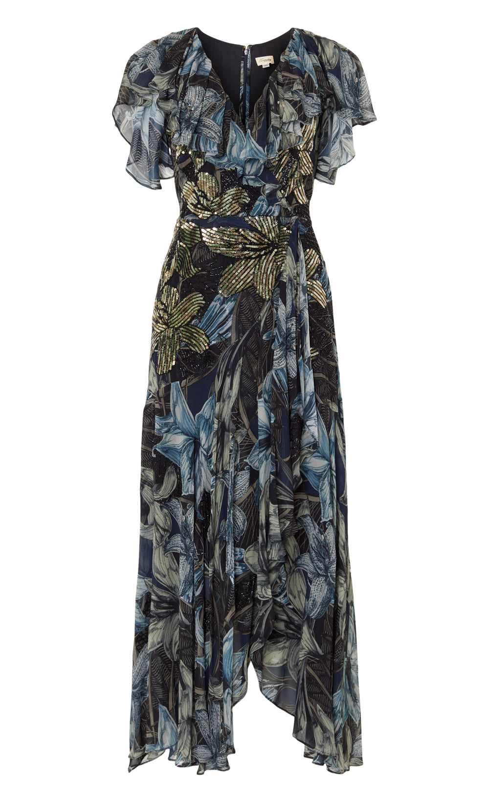 Nerissa Wrap Dress - Sapphire Blue
