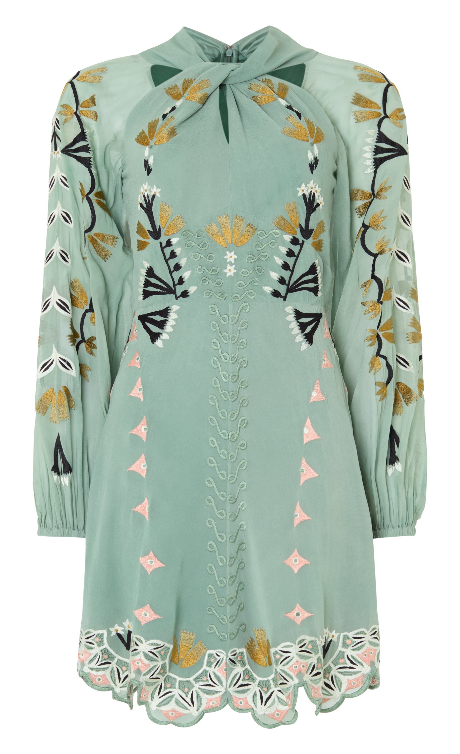Rosalba Mini Dress - Jade Green