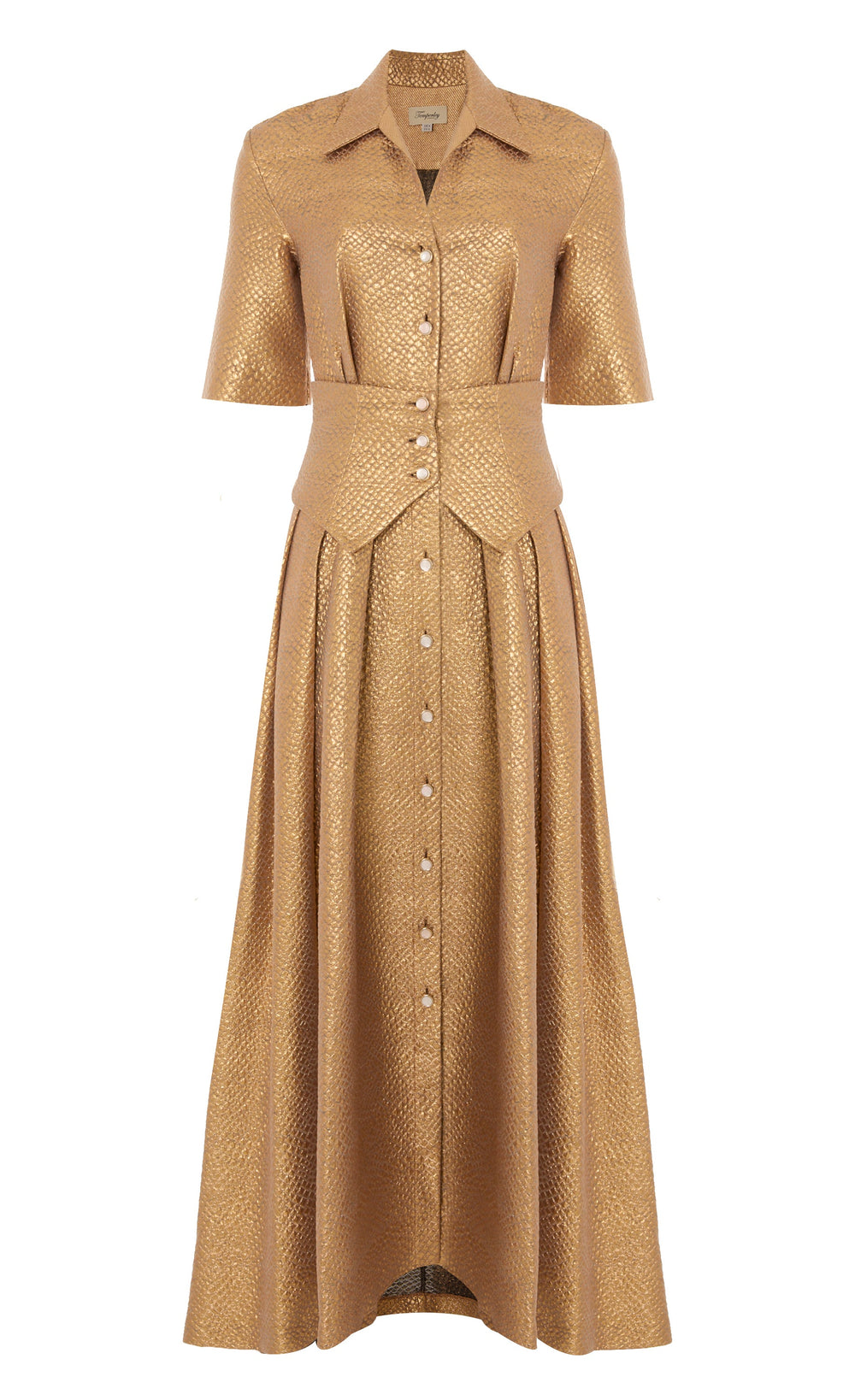 Rita Shirt Dress - Gold | Dresses & Jumpsuits | Temperley London Temperley London (UK) Rita Shirt Dress - Gold | Dresses & Jumpsuits | Temperley London Temperley London (UK)