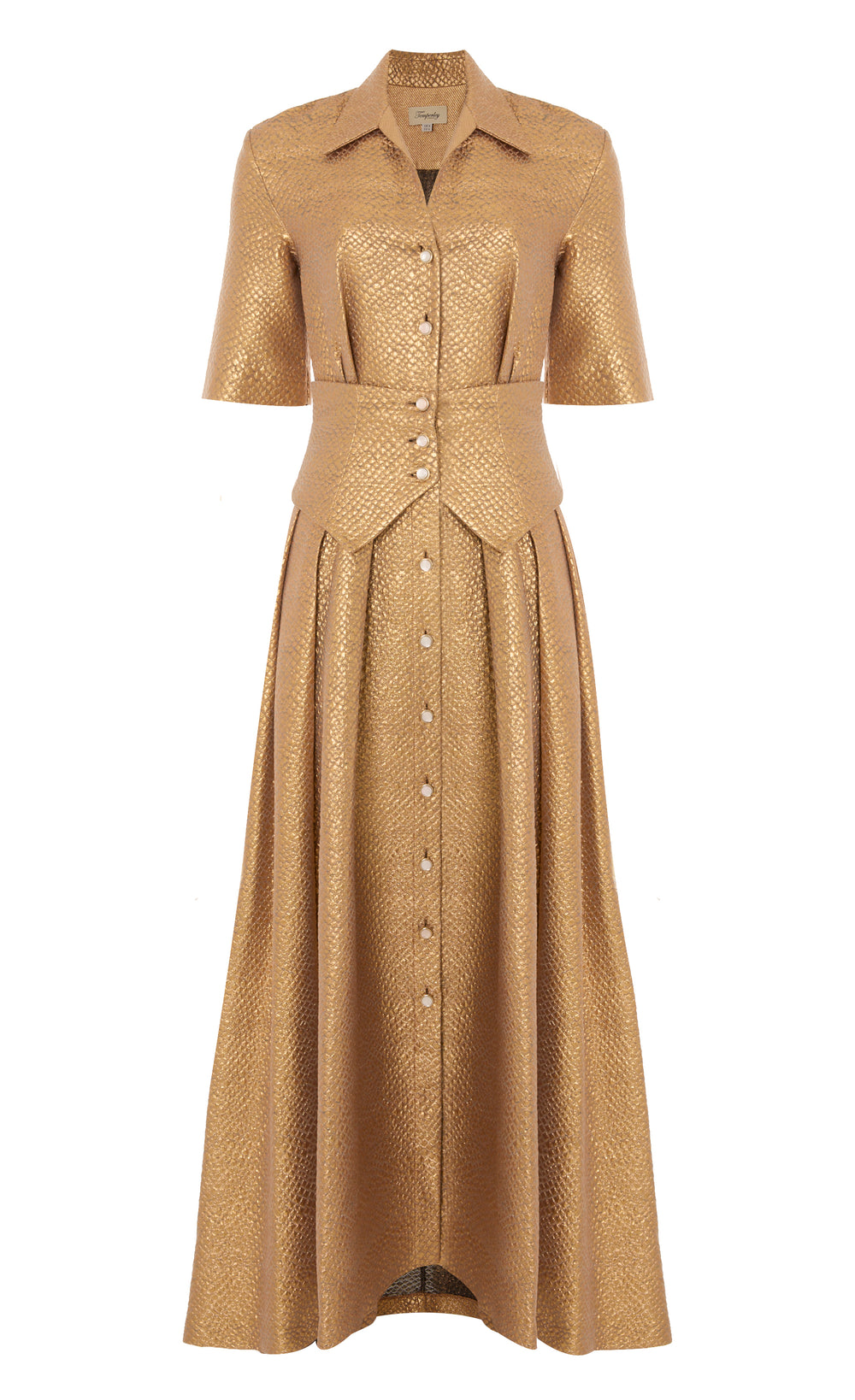 Rita Shirt Dress - Gold