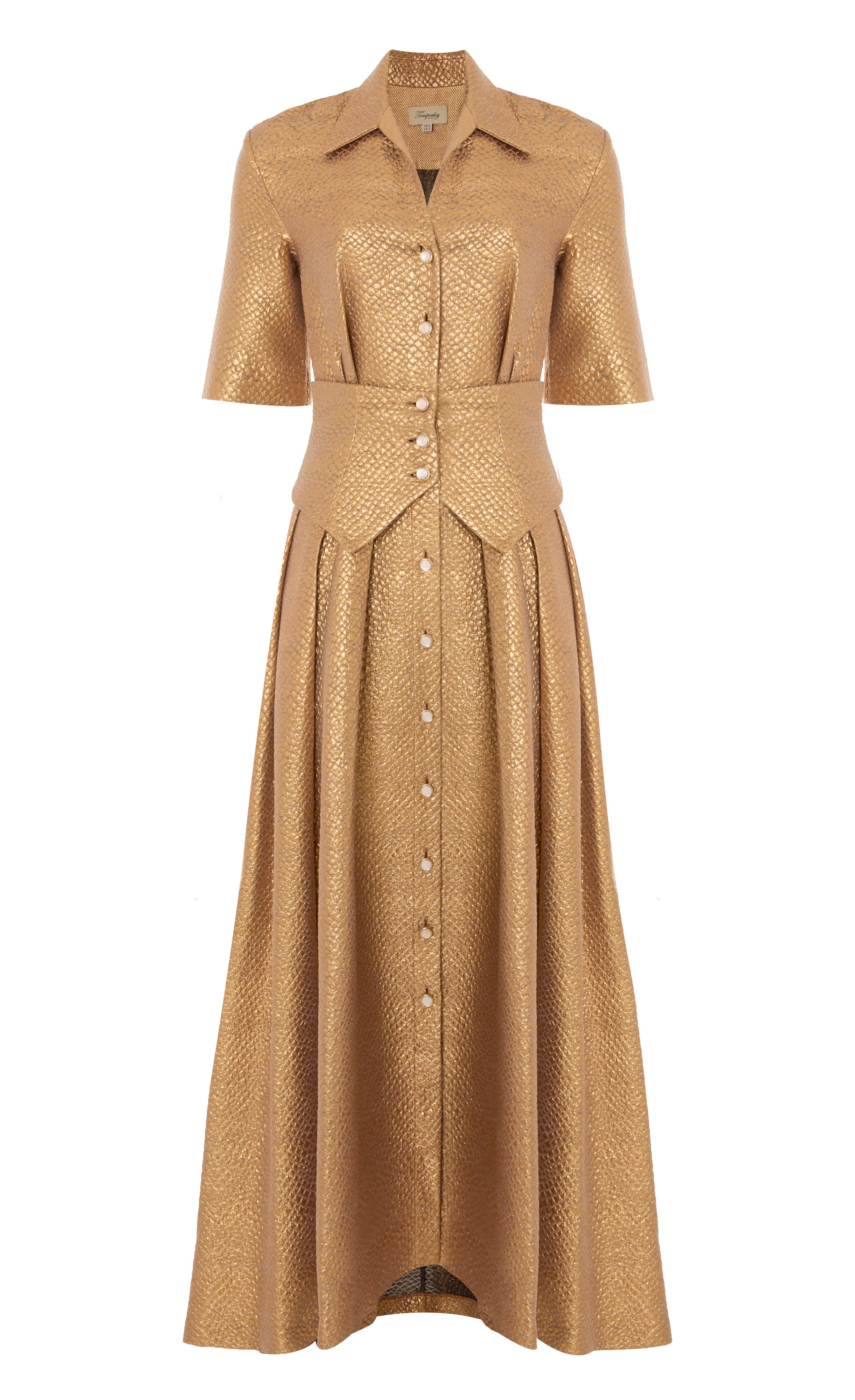 Rita Shirt Dress - Gold