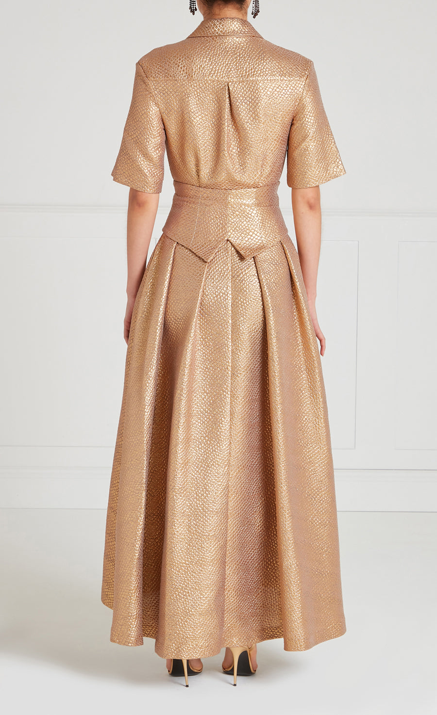 Rita Shirt Dress - Gold