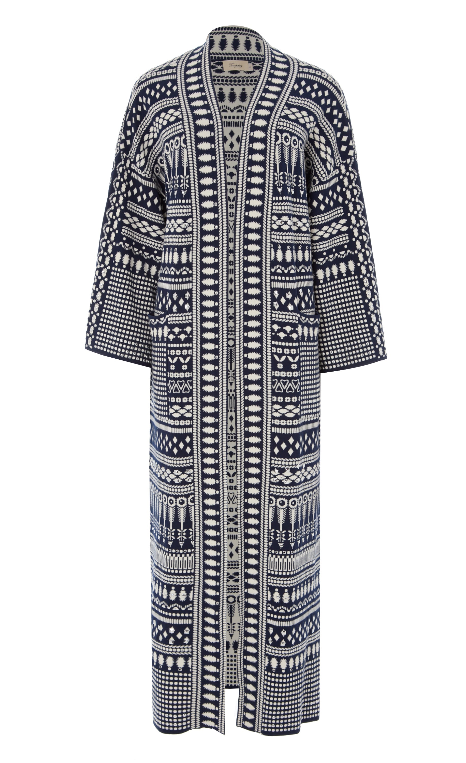 Tlalli Knit Coat - Navy Silver