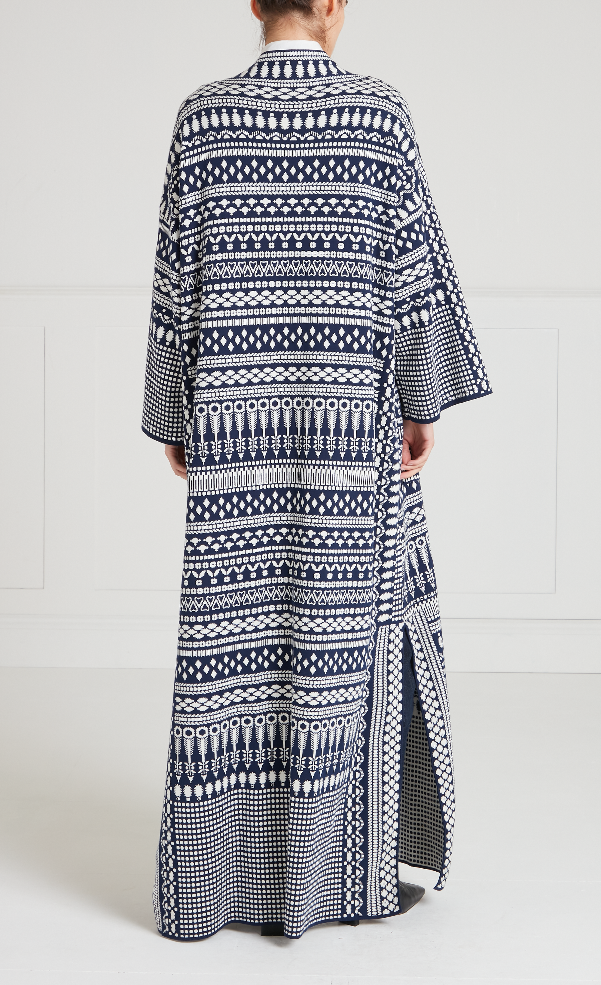 Tlalli Knit Coat - Navy Silver