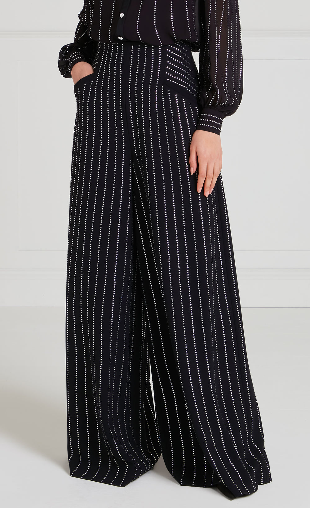 Villanelle Wide Leg Trousers - Black
