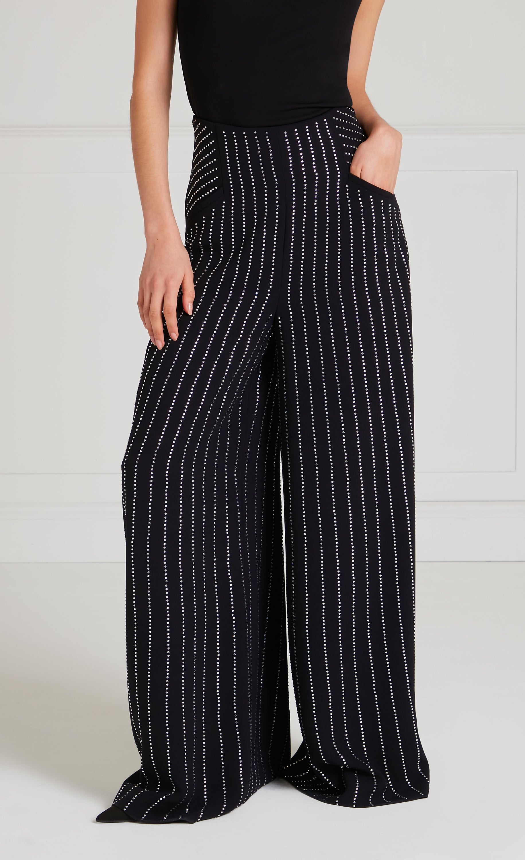 Villanelle Wide Leg Trousers - Black