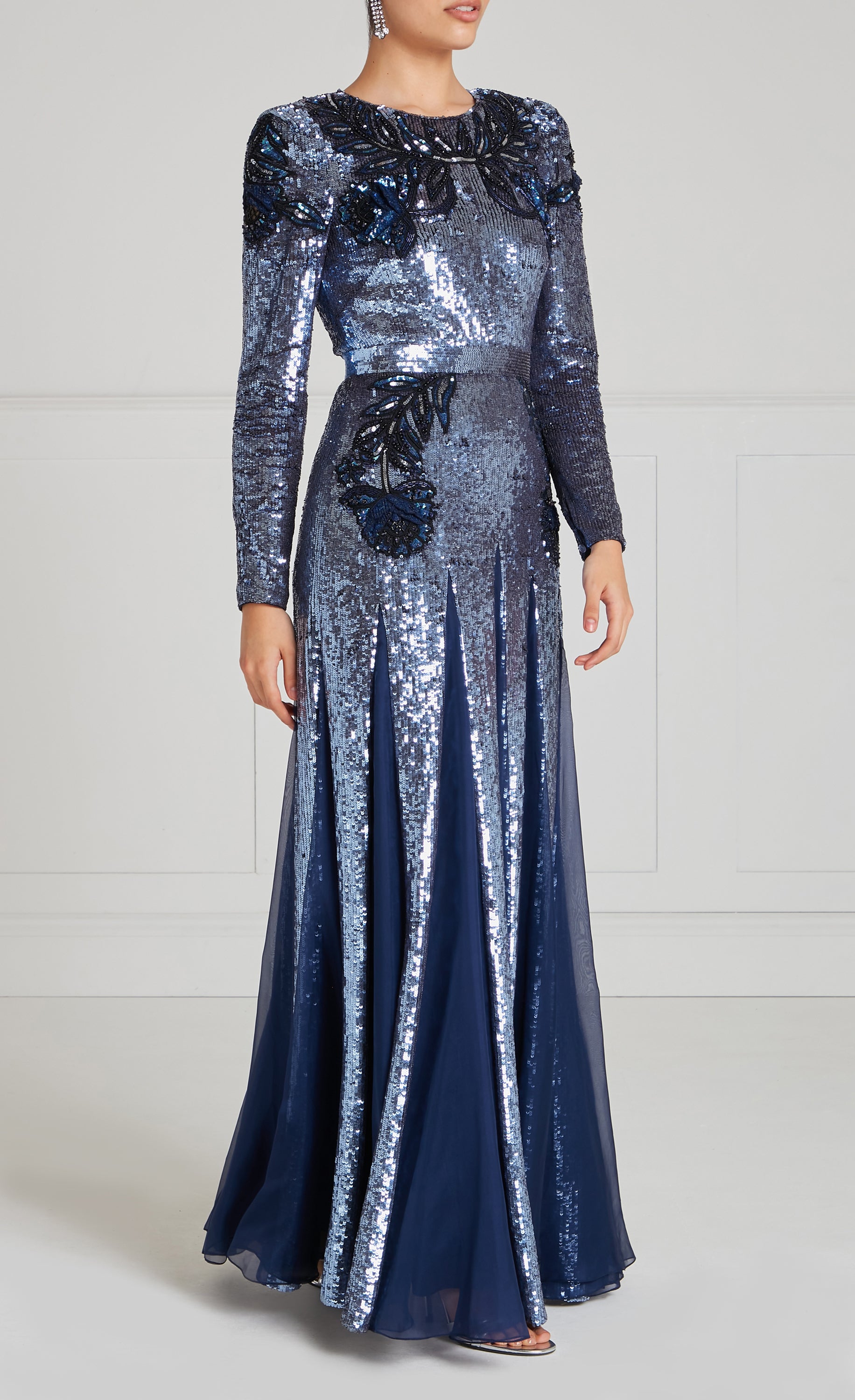 Porta Sleeved Gown - Midnight