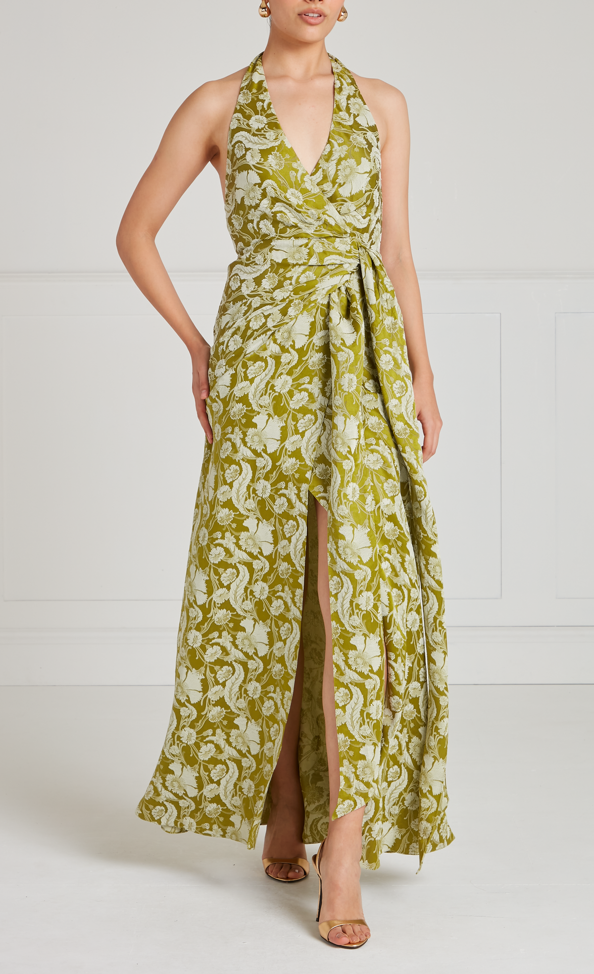 Chartruse Model Celine Halter Dress - Chartreuse | Dresses & Jumpsuits | Temperley ...