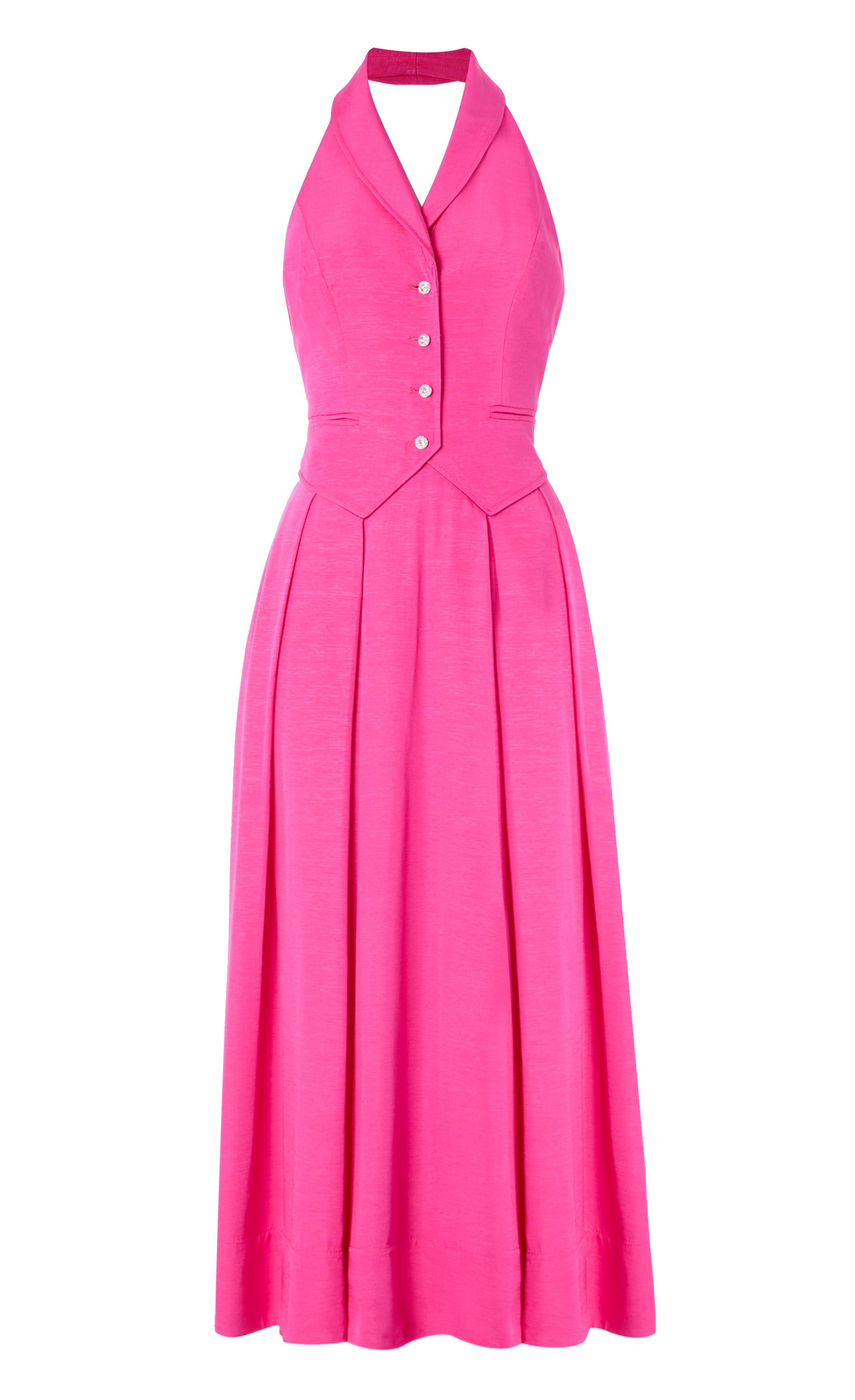 Elodie Halter Dress - Fuchsia Pink