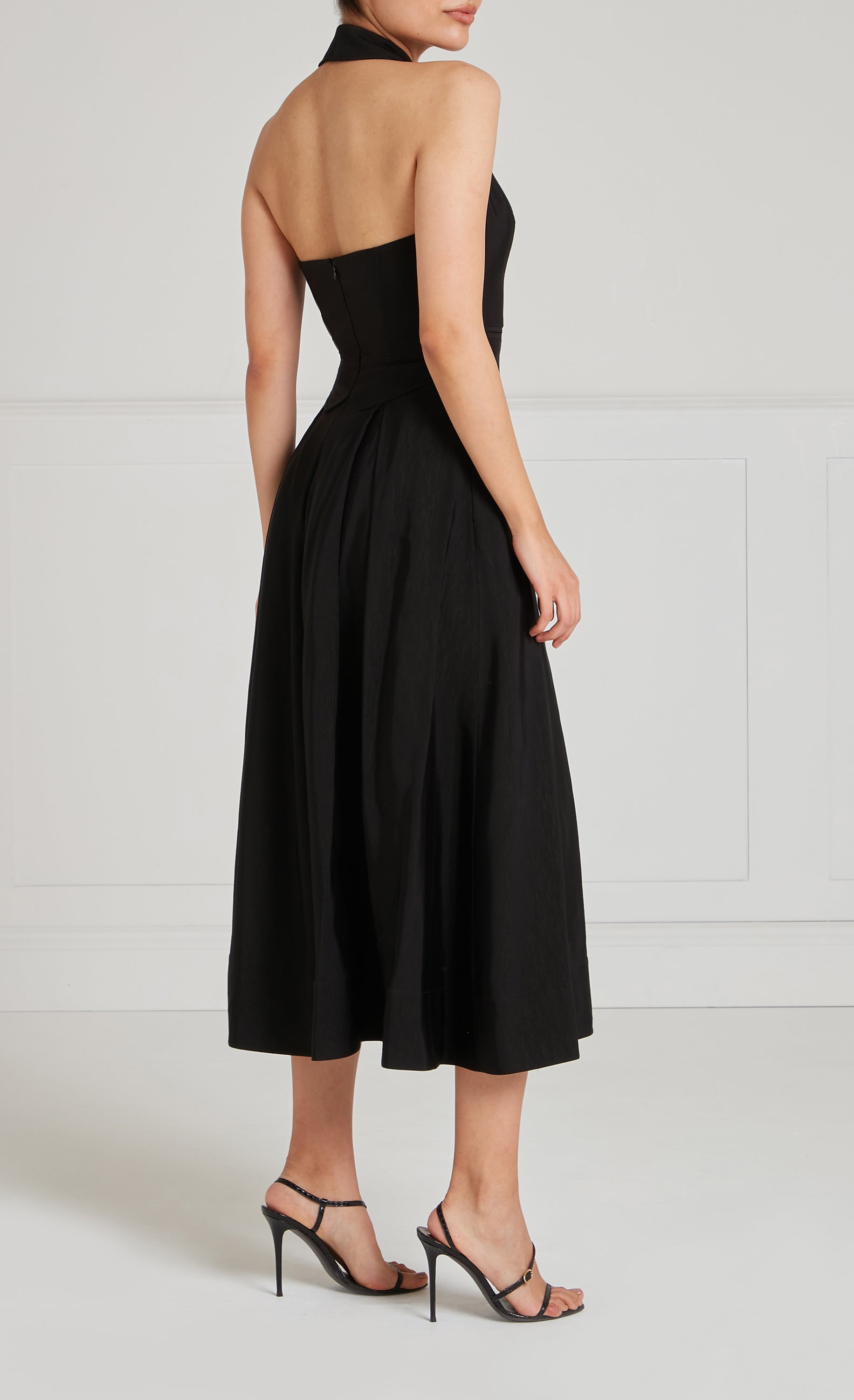 Elodie Halter Dress - Black