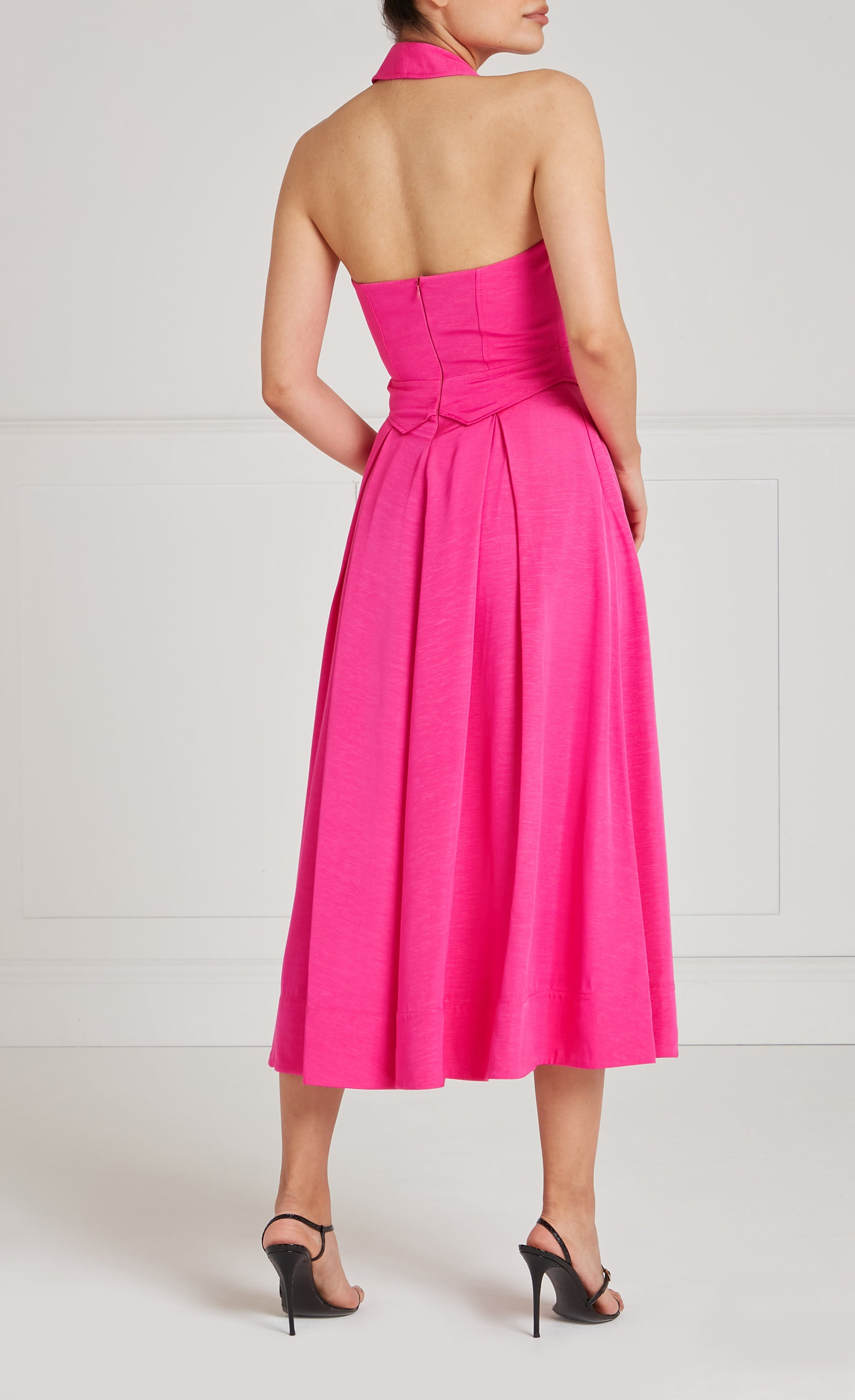Elodie Halter Dress - Fuchsia Pink