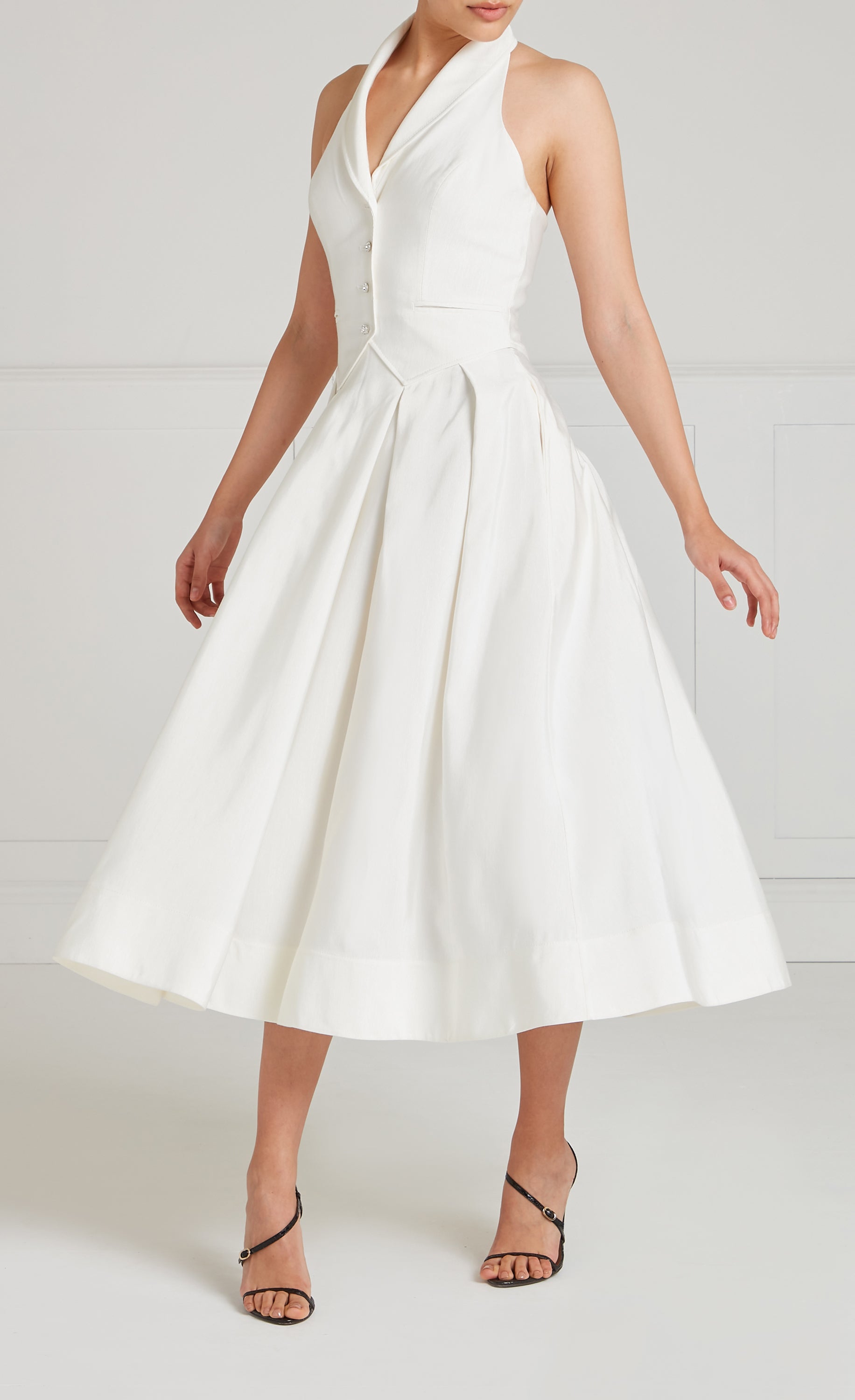 Elodie Halter Dress - Ivory | Dresses & Jumpsuits | Temperley London Temperley London (UK) Elodie Halter Dress - Ivory | Dresses & Jumpsuits | Temperley London Temperley London (UK)