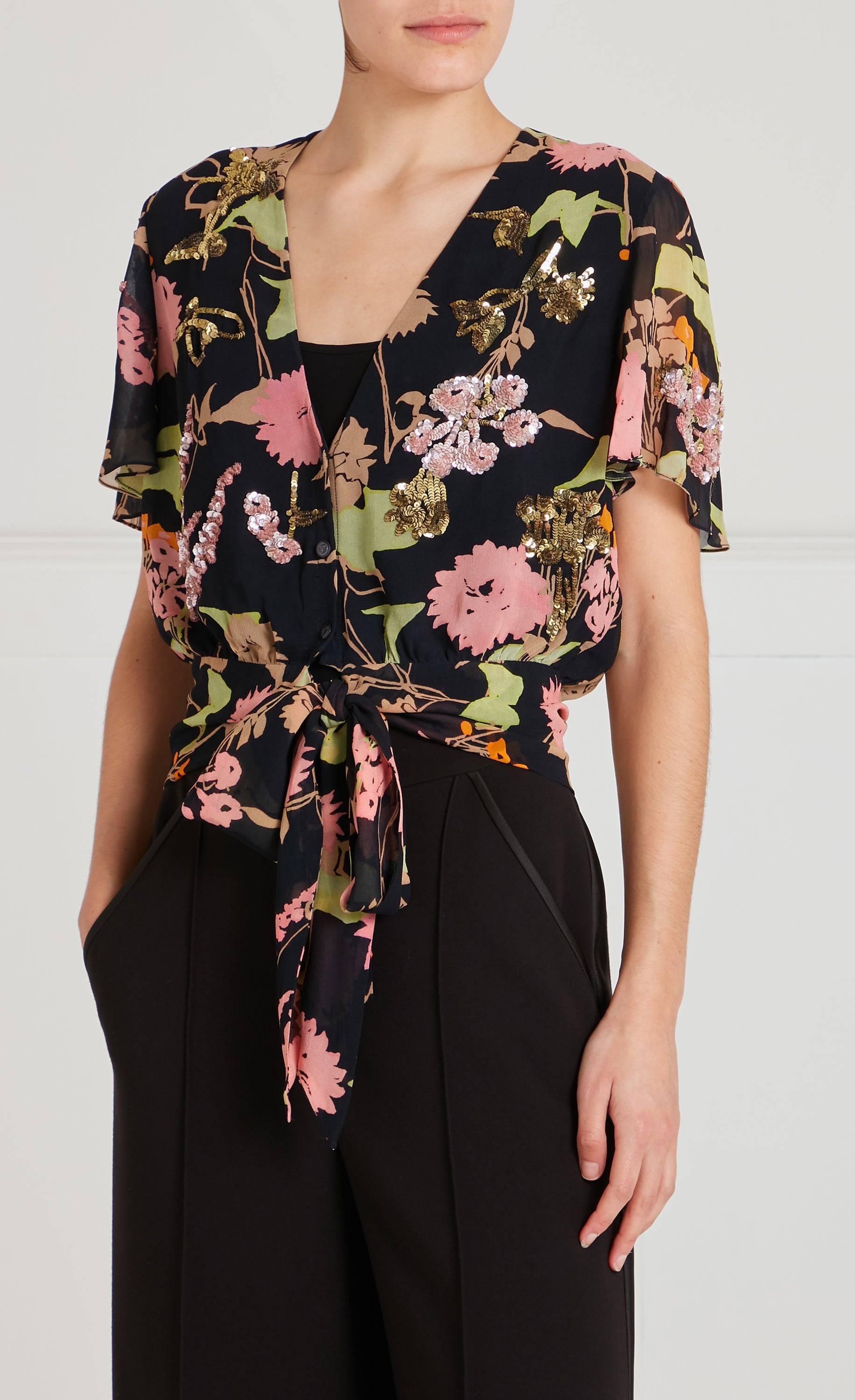 Maisie Blouse - Black Mix