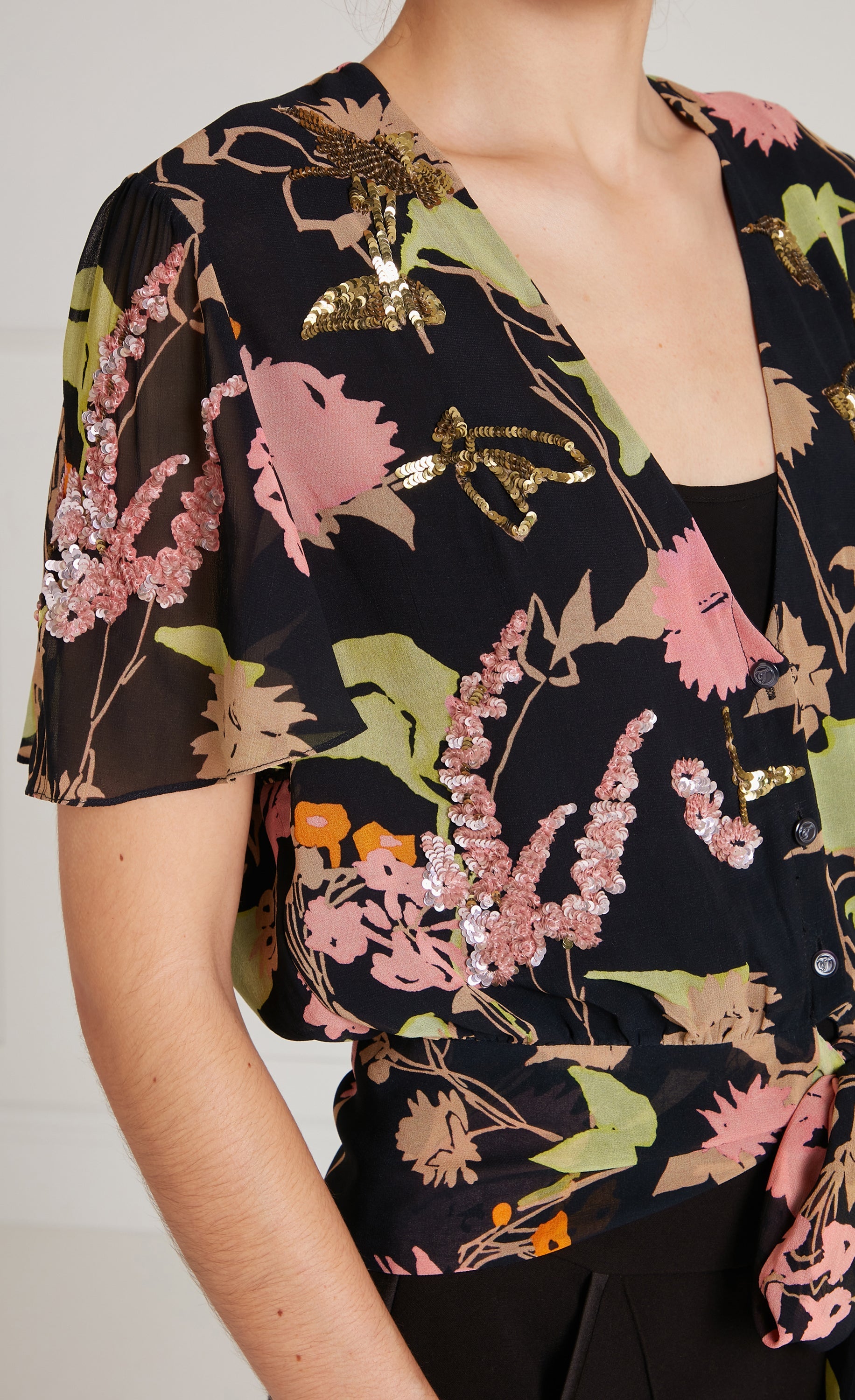 Maisie Blouse - Black Mix