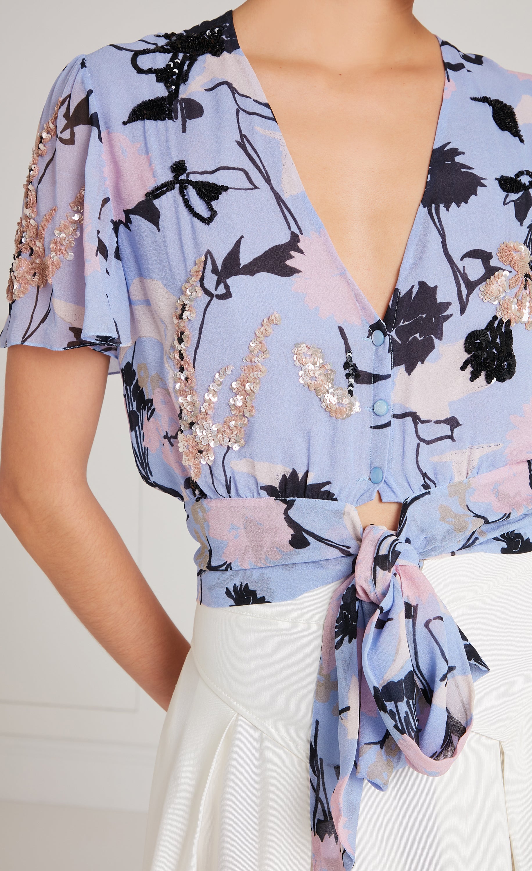 Maisie Blouse - Lavender Blue