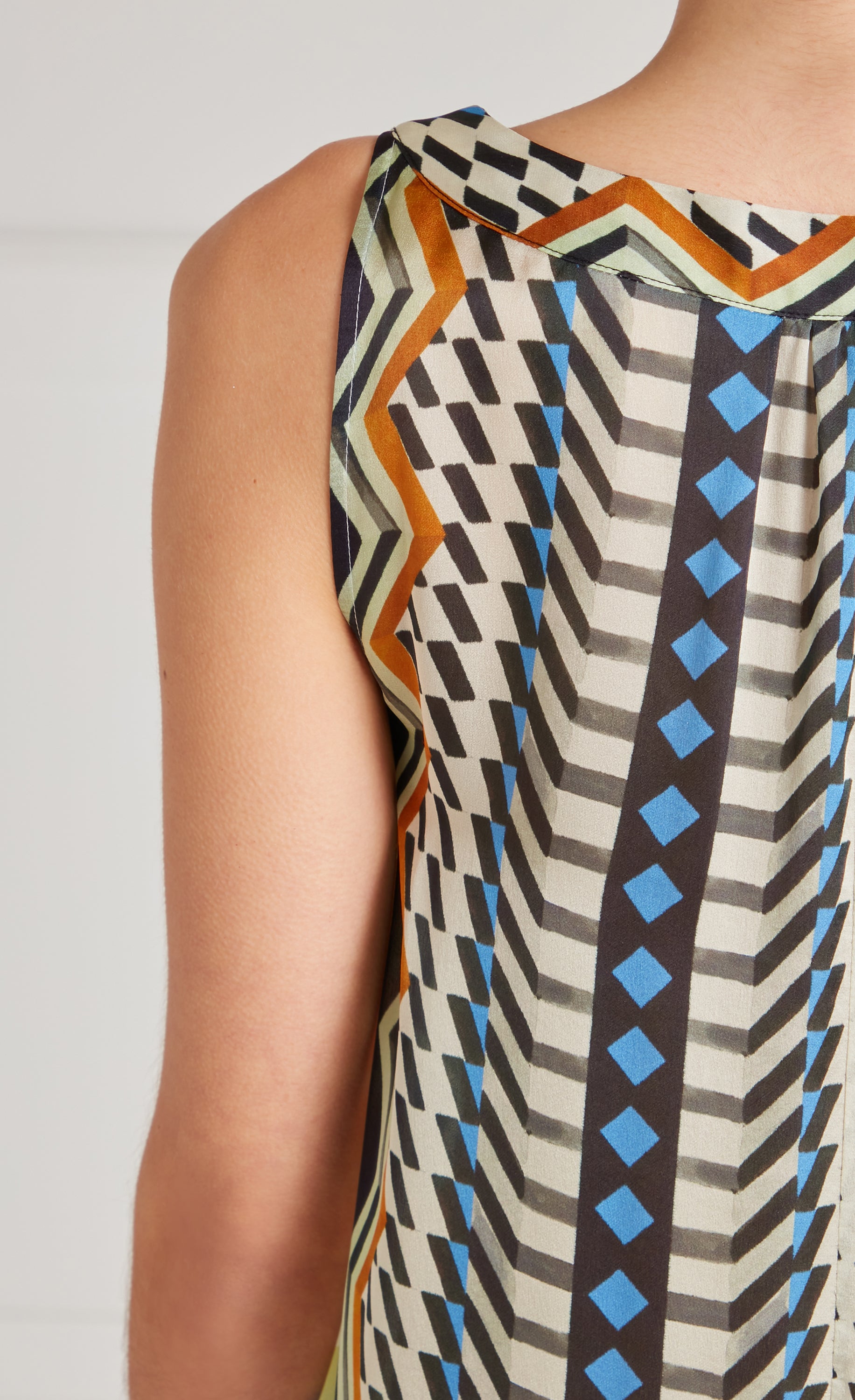 Meryl V-Neck Dress - Provence Blue Mix