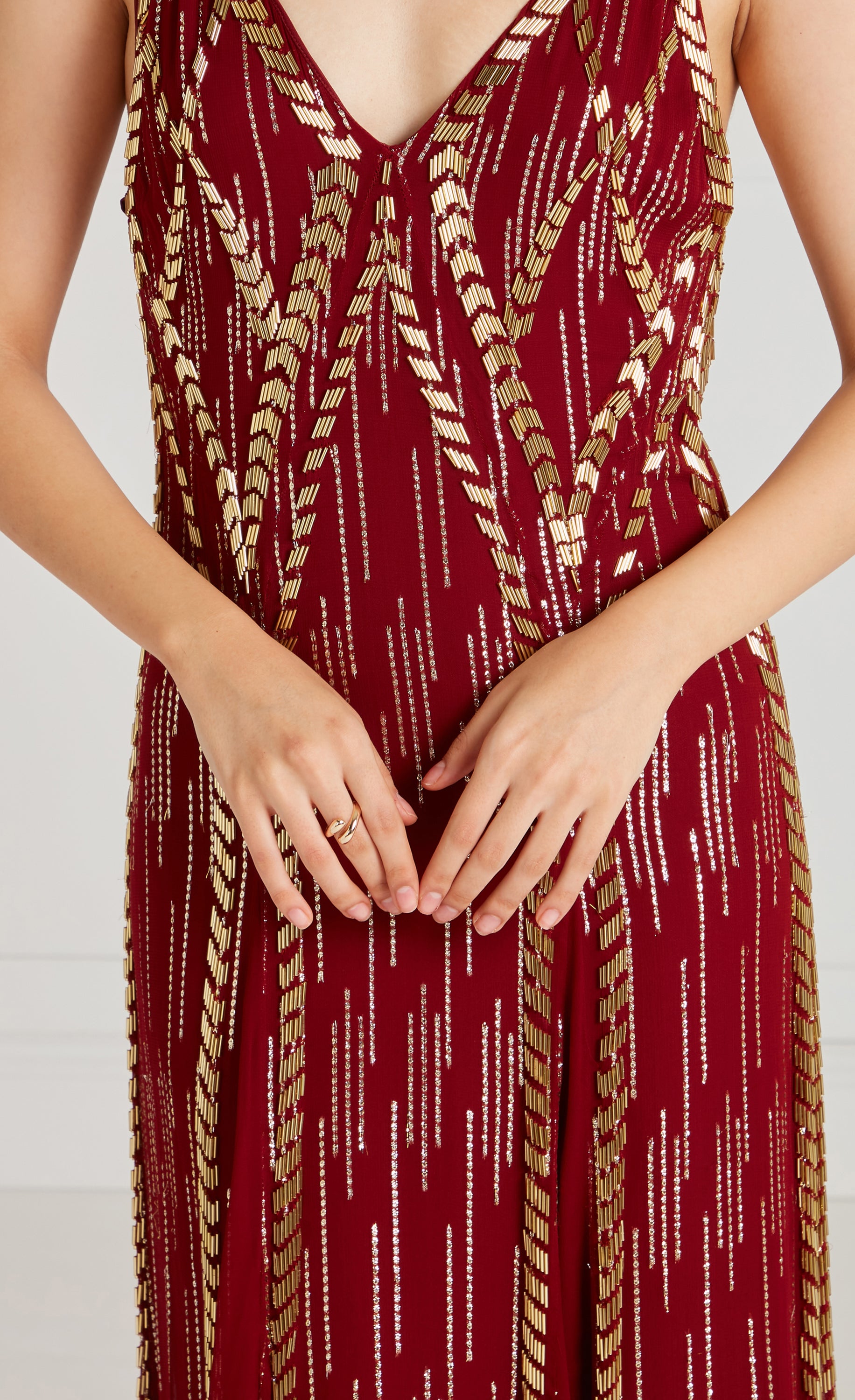 Viola Strappy Dress - Claret