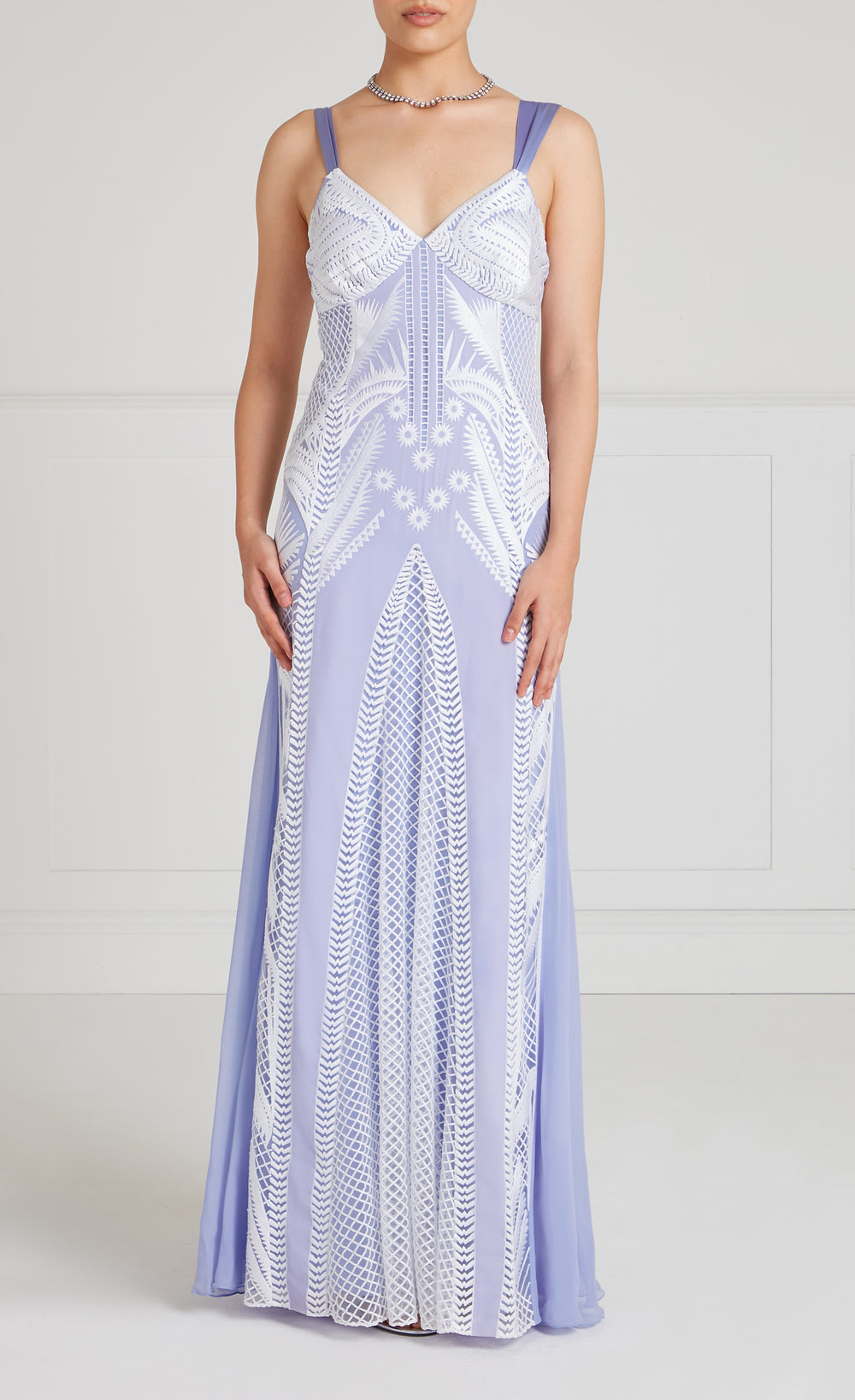 Giselle Strappy Gown - Lavender Blue