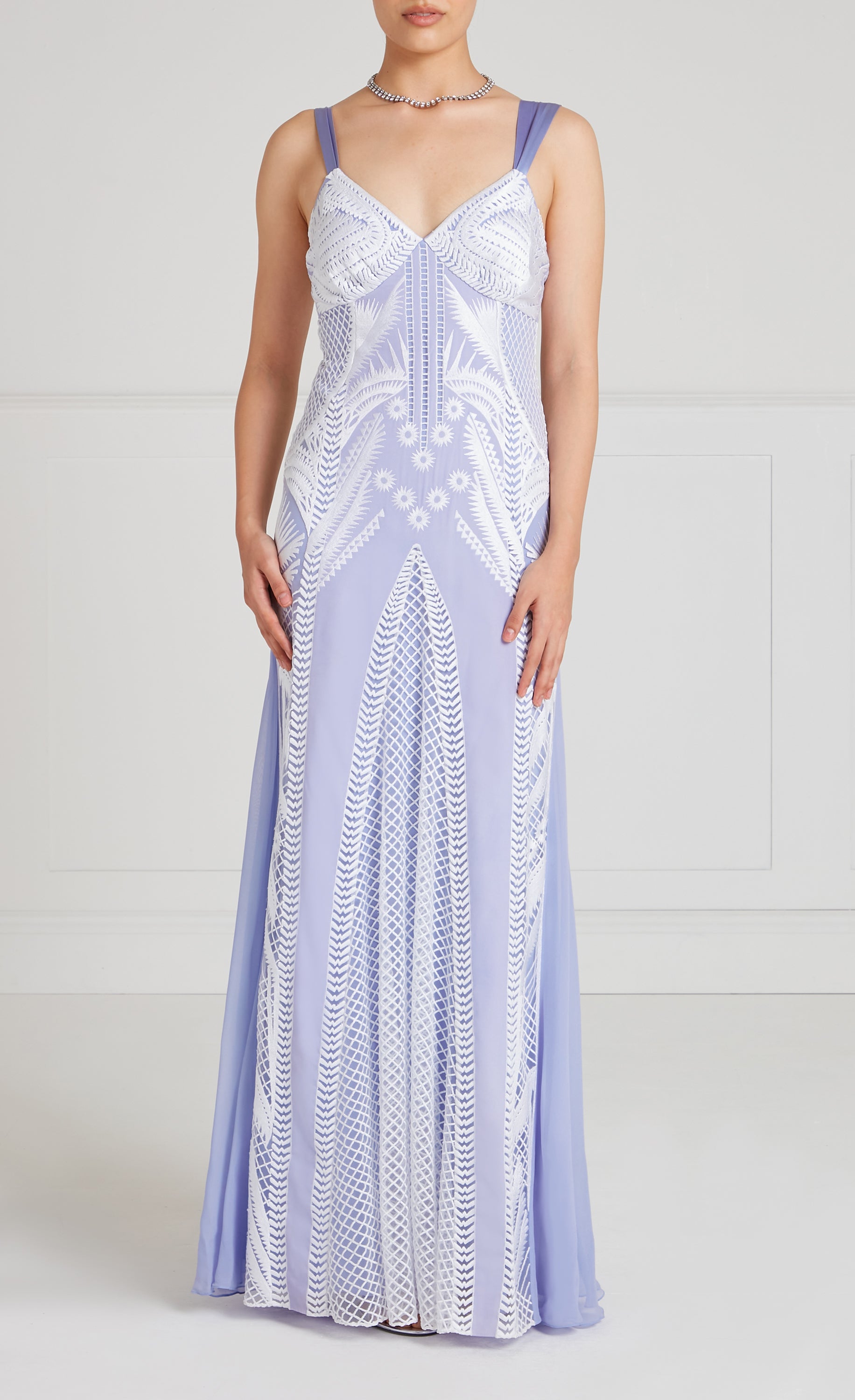 Giselle Strappy Gown - Lavender Blue