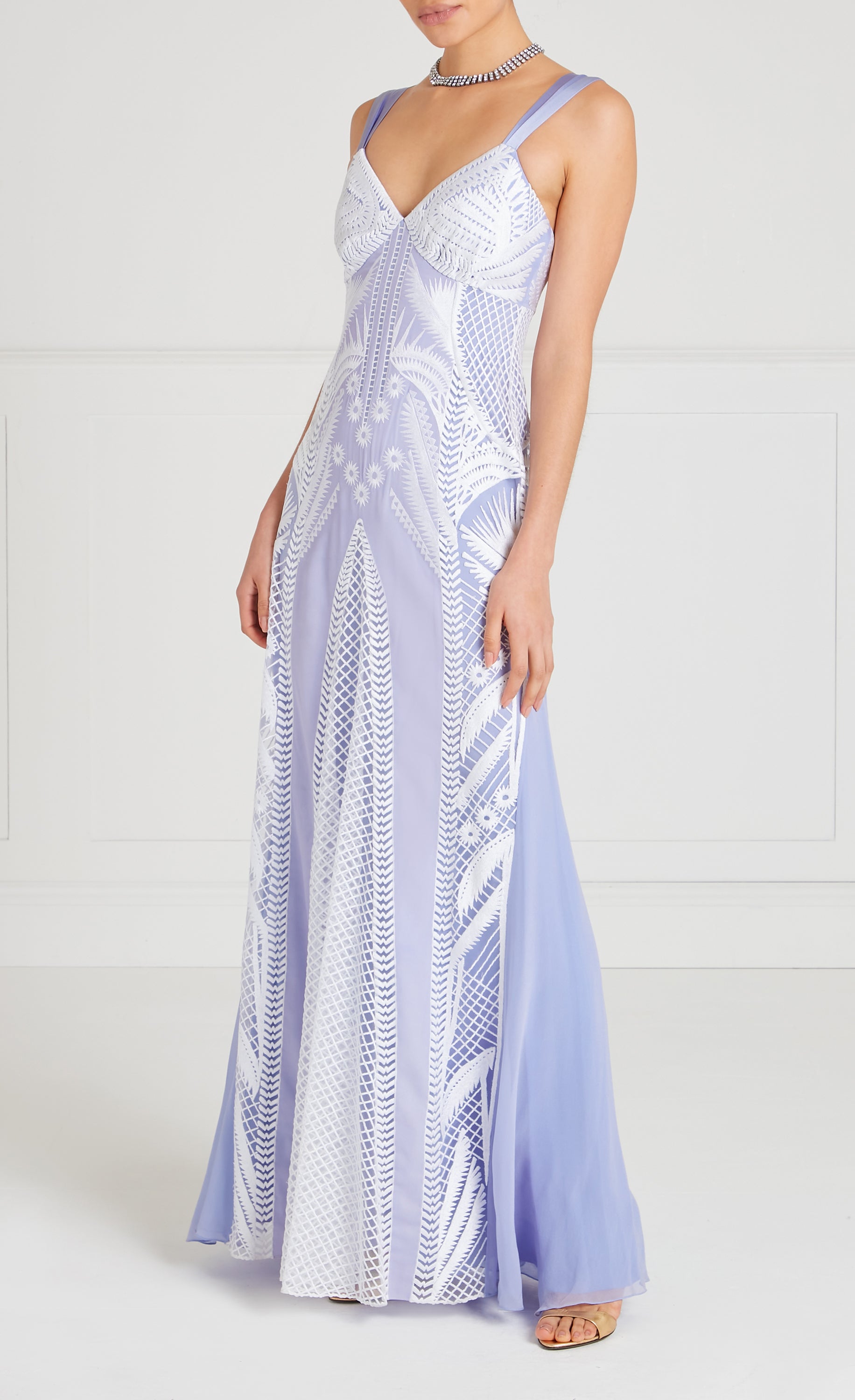 Giselle Strappy Gown - Lavender Blue
