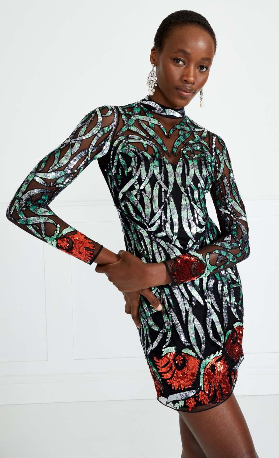 Dark green snake print 2025 dress