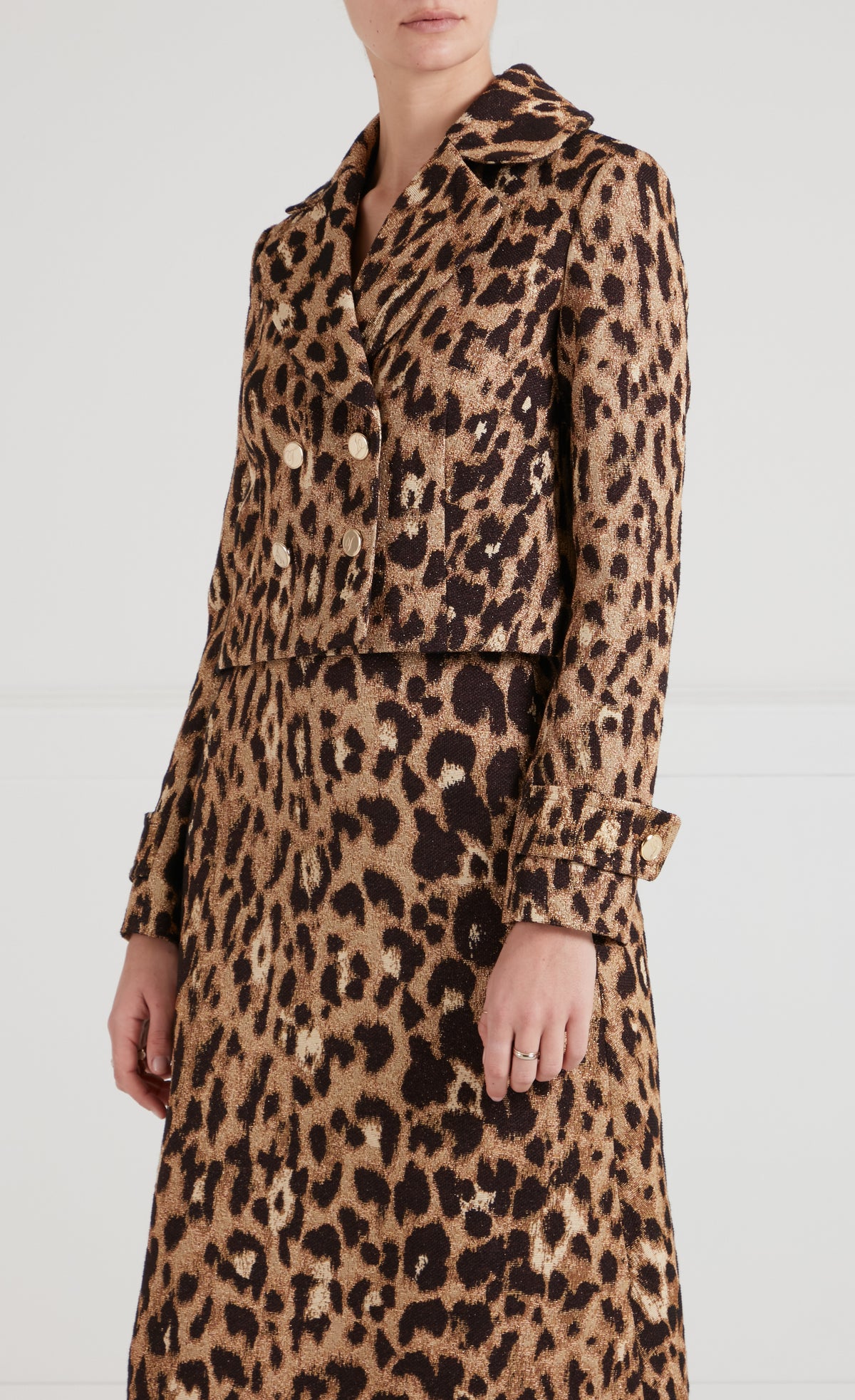 Amara Double-Breasted Jacket - Gold