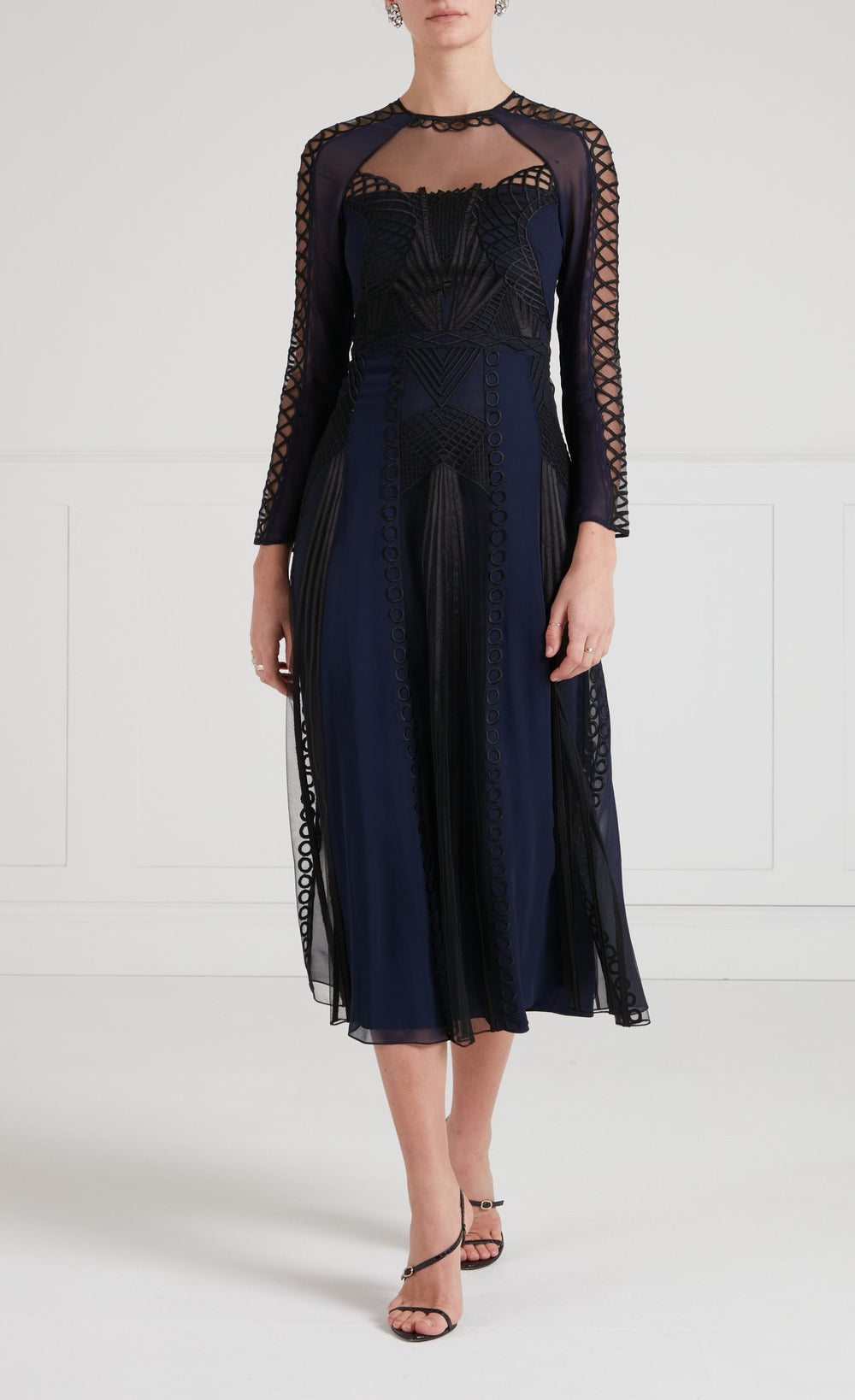 Ariel Sleeved Dress - Sapphire Blue
